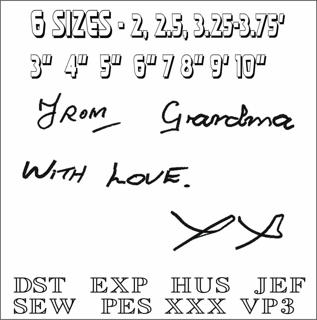 Grandma From Embroidery -  machine pattern embroidery file - instant download — view 2