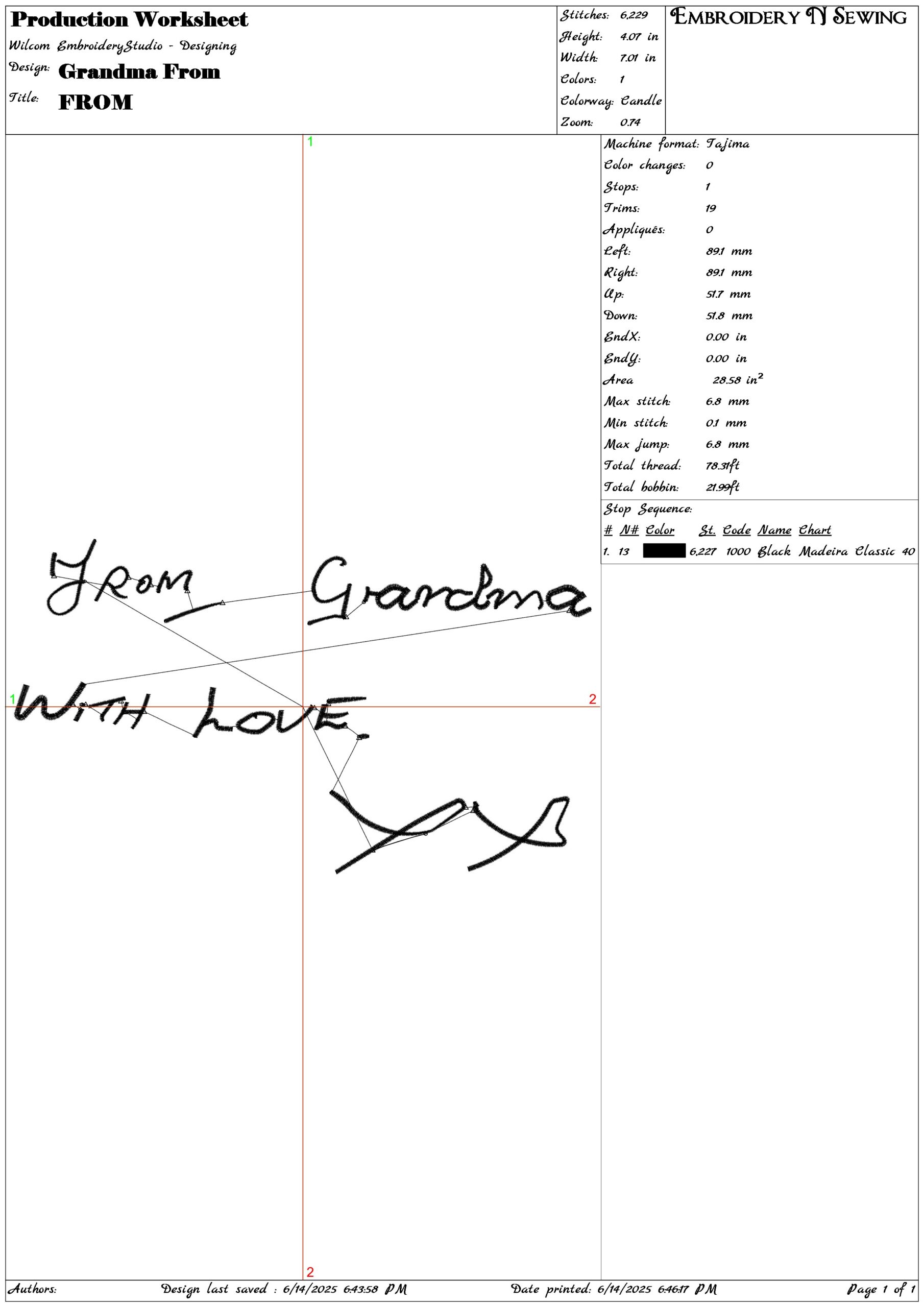 Grandma From Embroidery -  machine pattern embroidery file - instant download — view 3