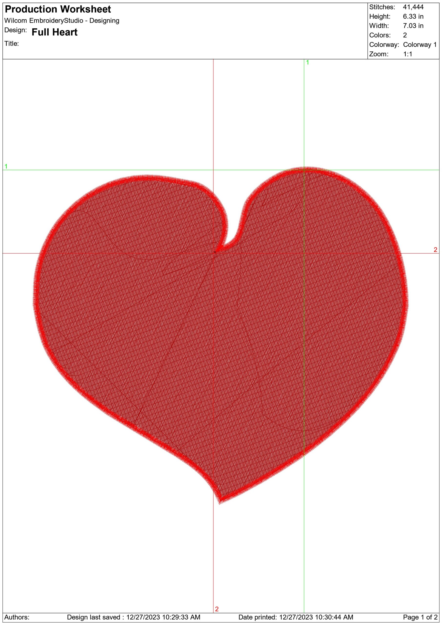 Full Heart - Elegant embroidery design file - instant download — view 3