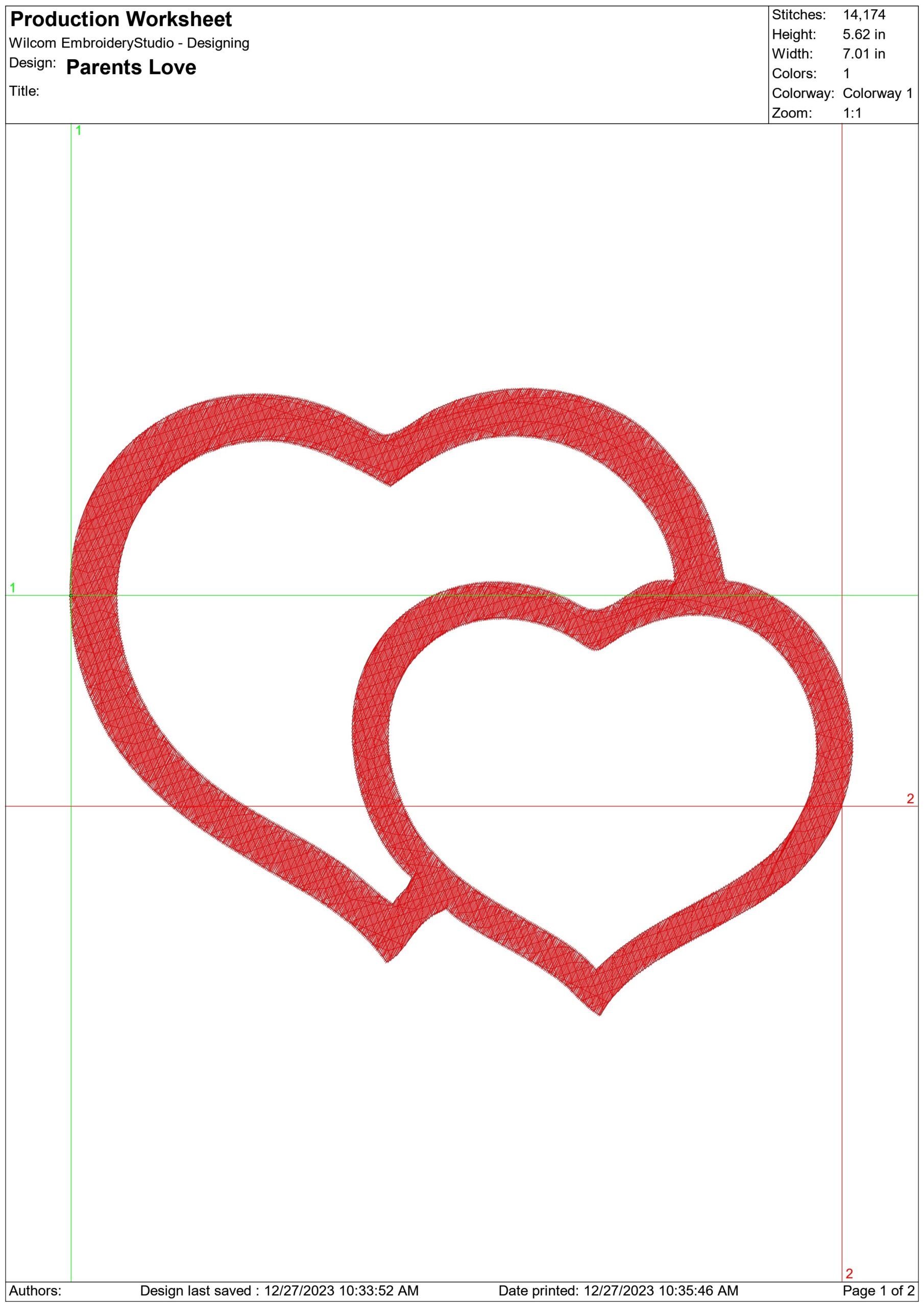 Parents Love - Elegant embroidery design file - instant download — view 3
