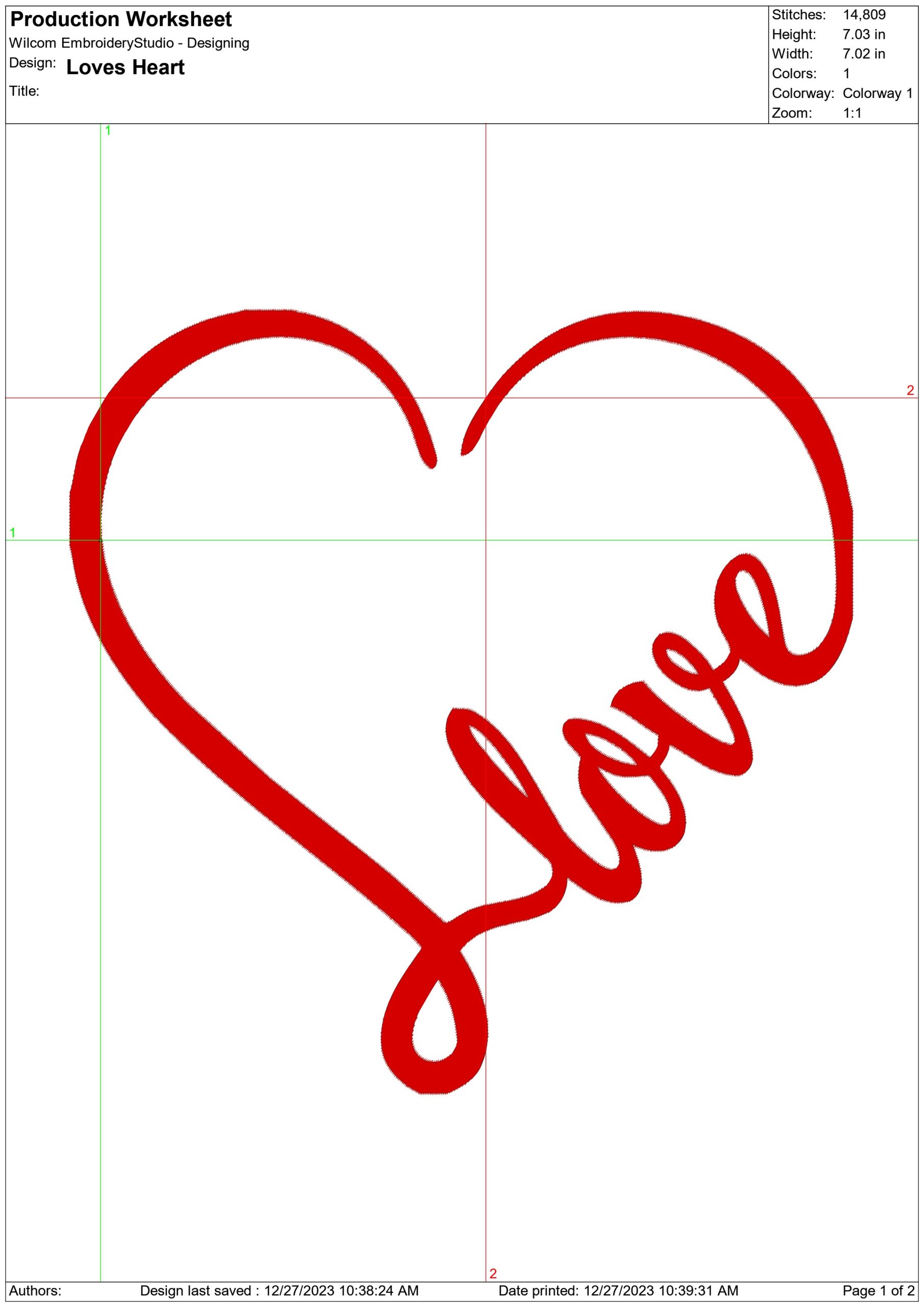 Love Heart Text- Elegant embroidery design file - instant download — view 4
