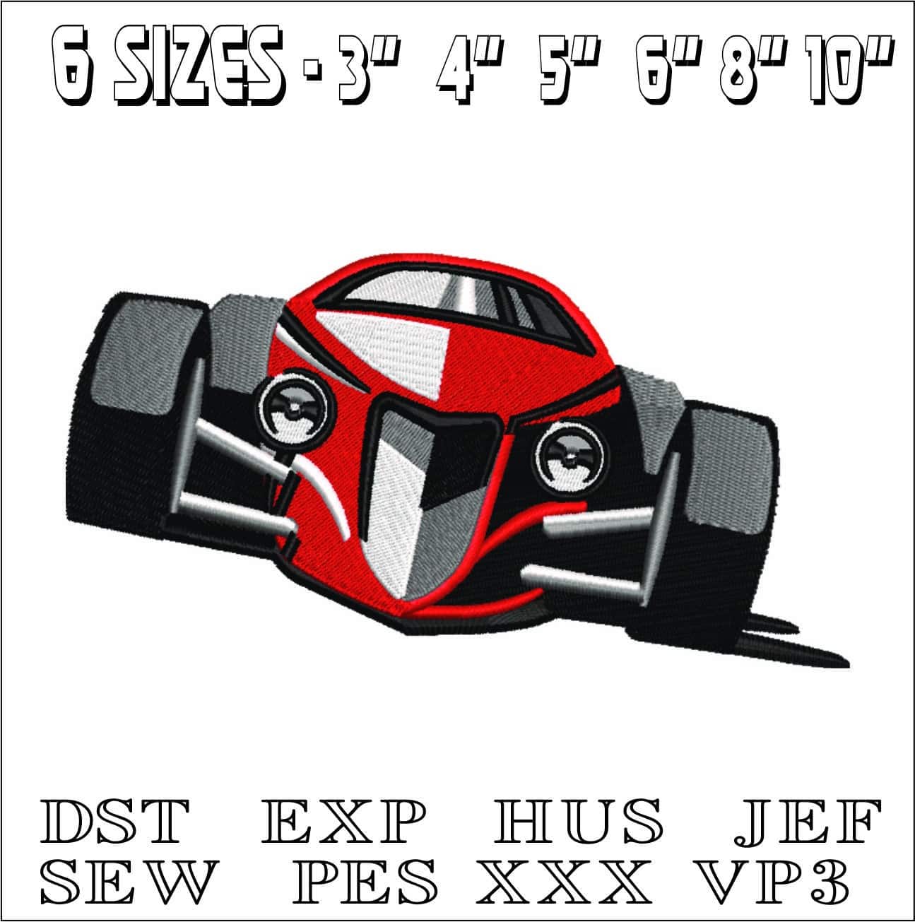 Hot Rod Front design- Elegant embroidery design file - instant download — view 2