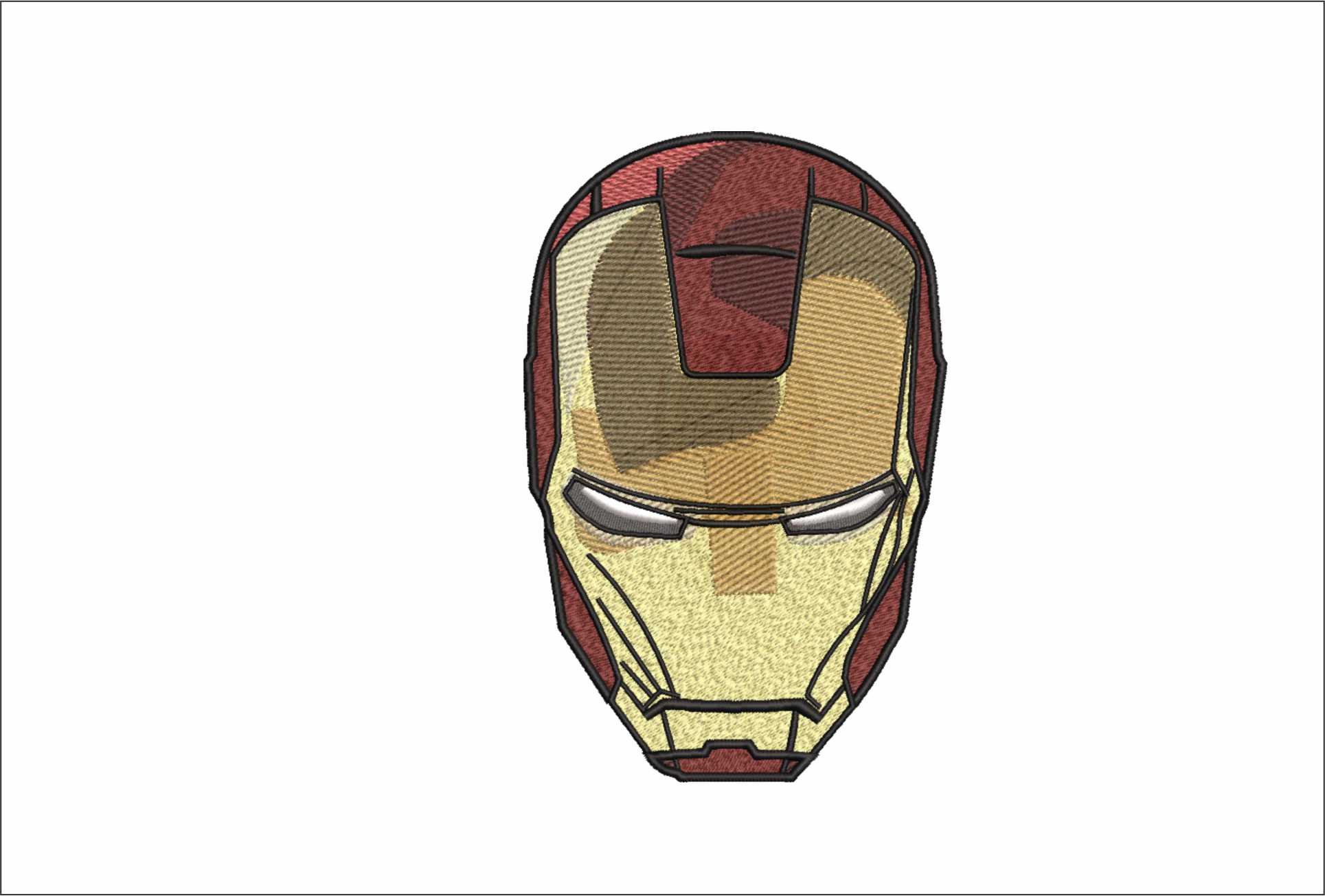 Iron Man Mask- Elegant embroidery design file - instant download