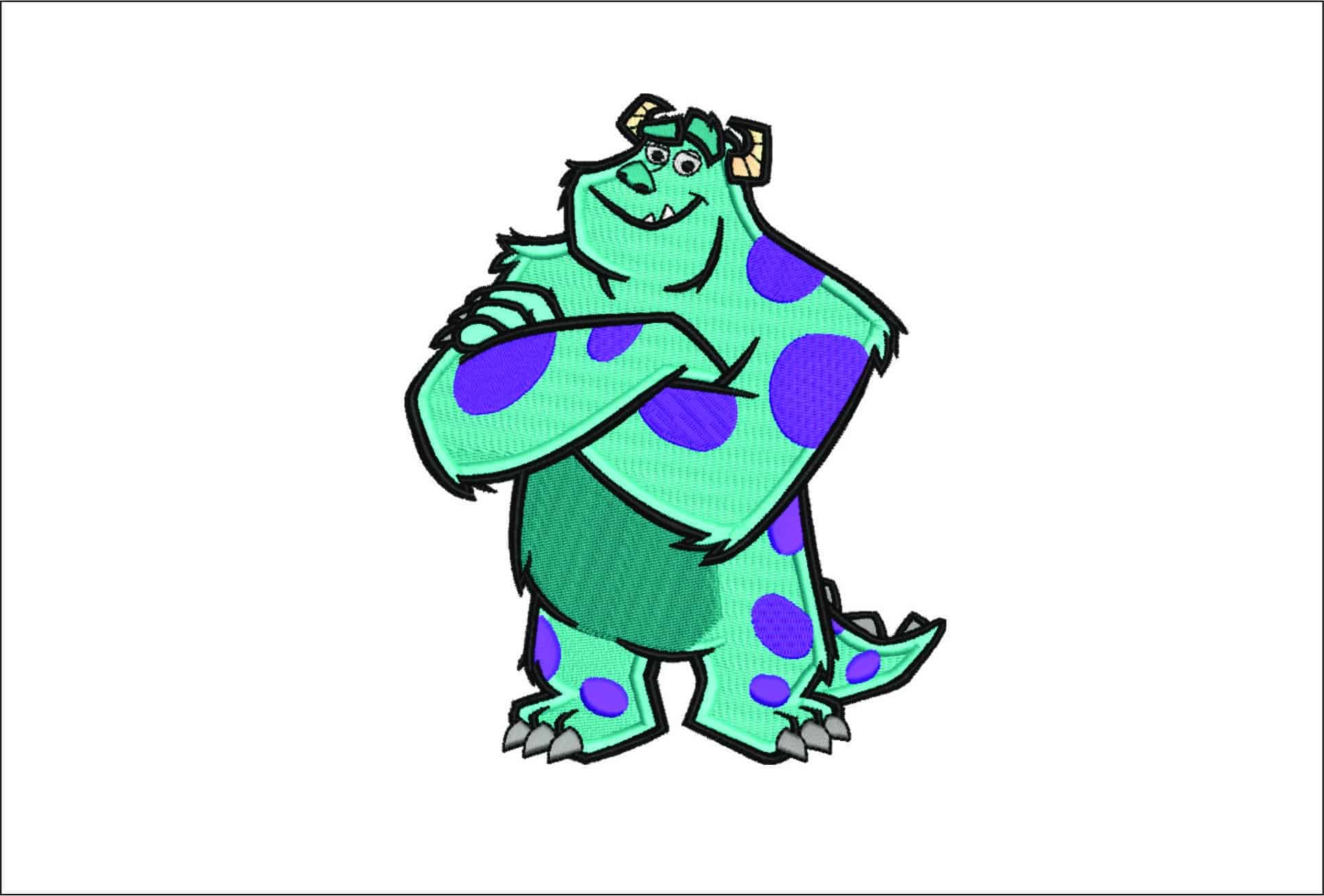 James P Sullivan - Sulley Monsters Inc- Elegant embroidery design file - instant download
