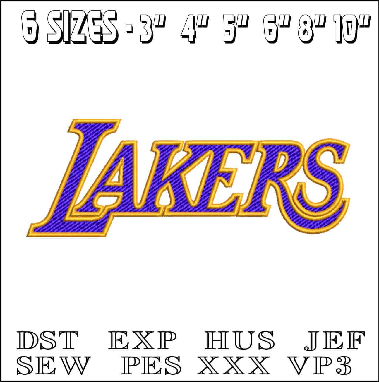 Lakers- Elegant embroidery design file - instant download — view 2