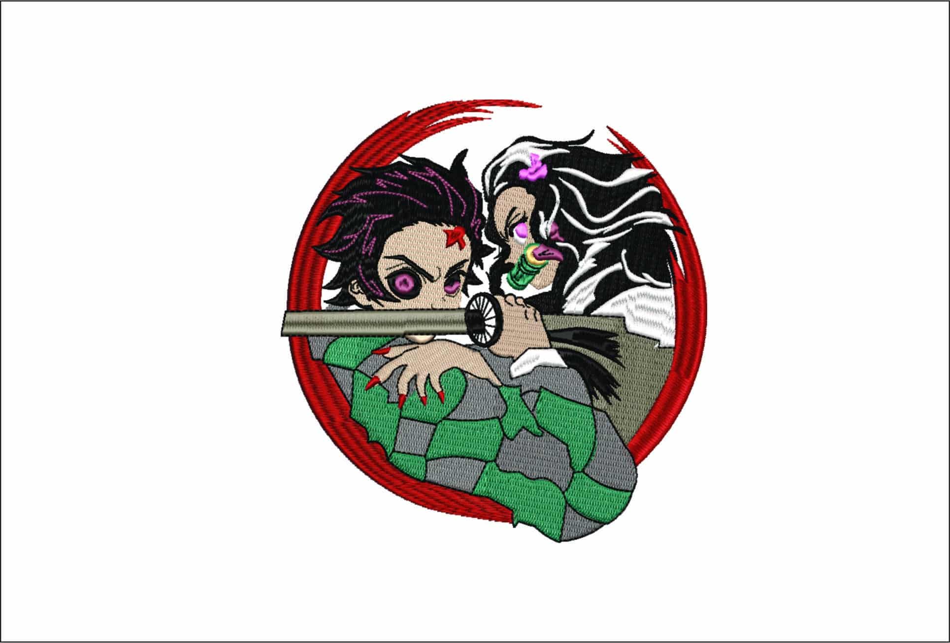 Legendary Union  Tanjro Nezuko - Anime- Elegant embroidery design file - instant download
