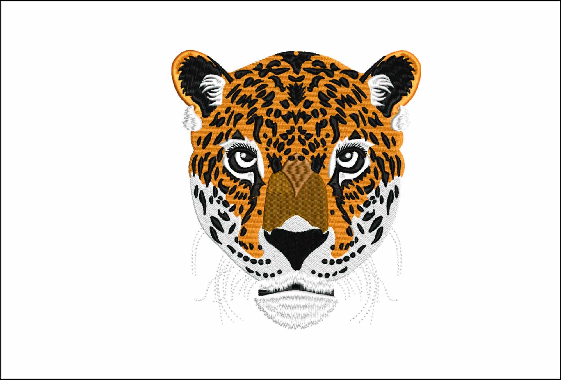 Leopard Face- Elegant embroidery design file - instant download