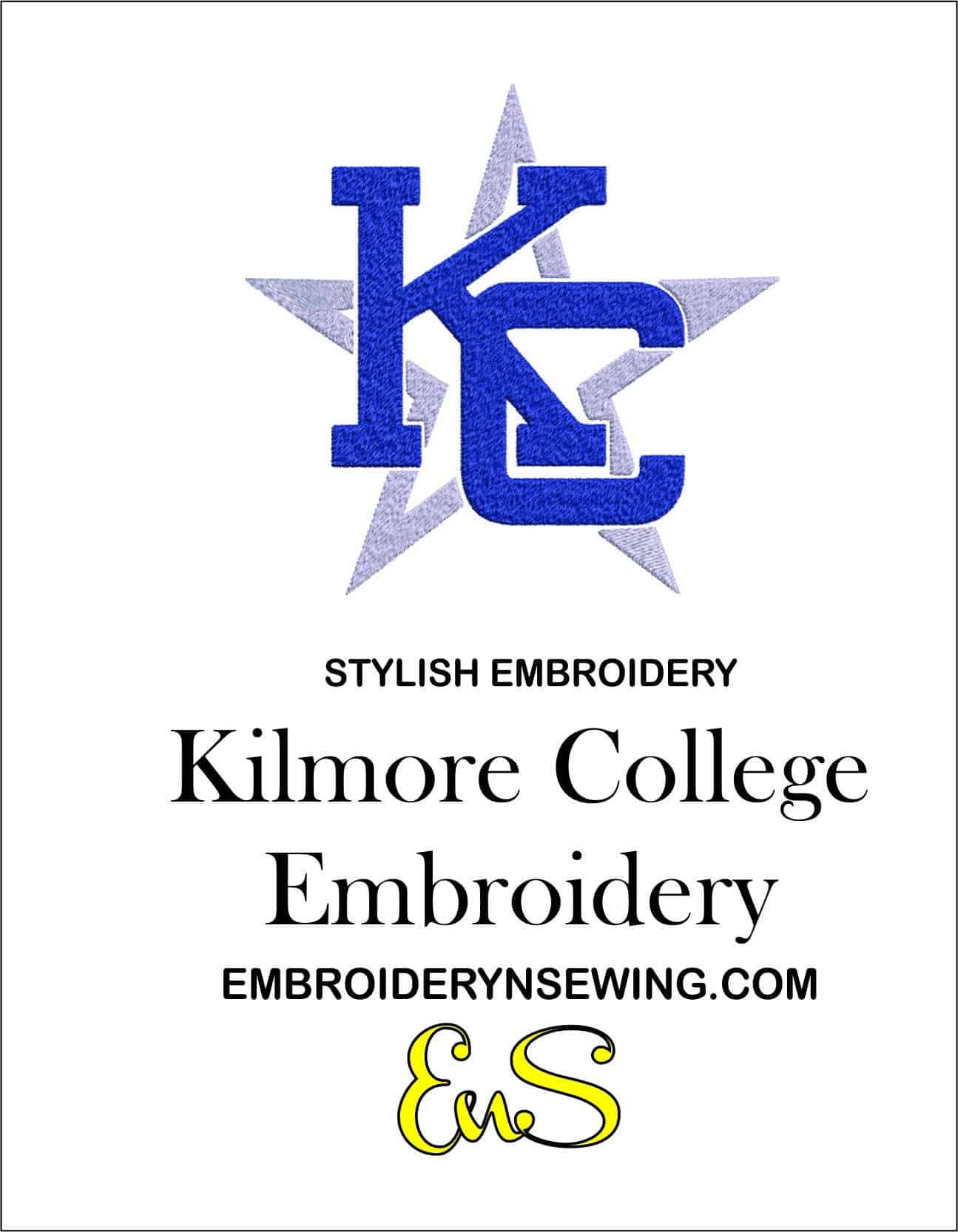 Kilmore College Embroidery - Kilmore College, Texas  embroidery machine pattern embroidery file - instant download — view 4