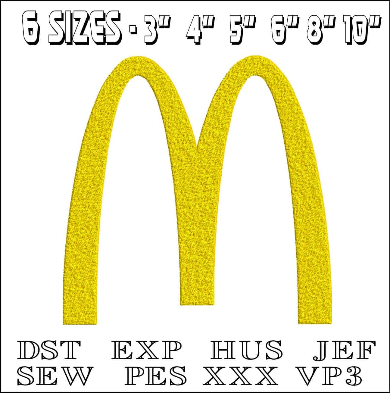 McDonalds- Elegant embroidery design file - instant download — view 2