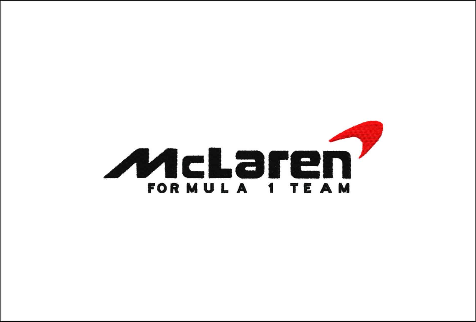 McLaren F1- Elegant embroidery design file - instant download