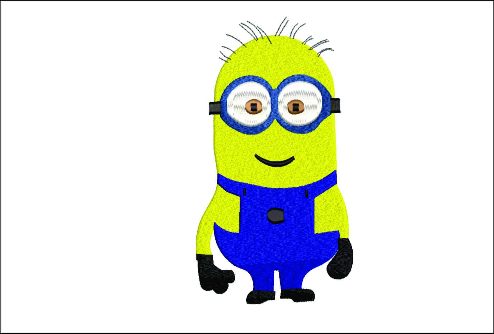 Minion Bob- Elegant embroidery design file - instant download