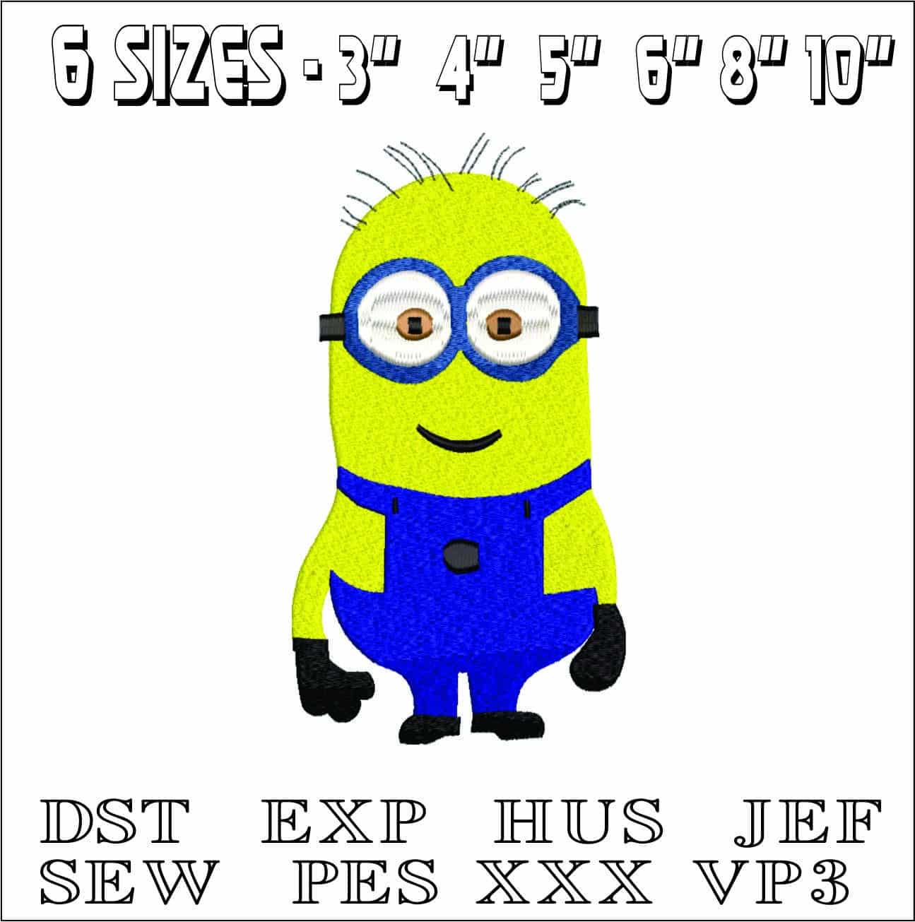 Minion Bob- Elegant embroidery design file - instant download — view 2