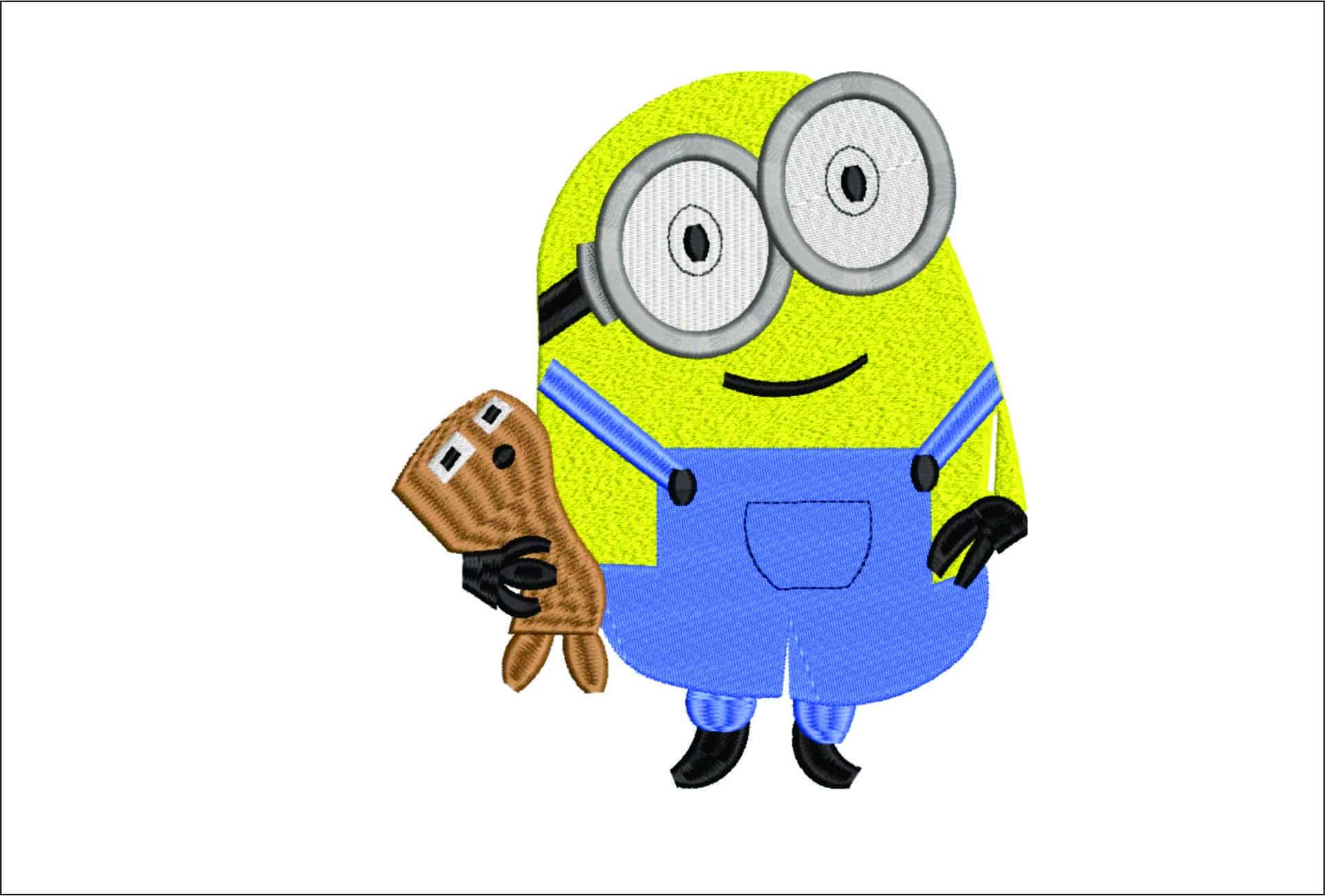 Minion Teddy- Elegant embroidery design file - instant download