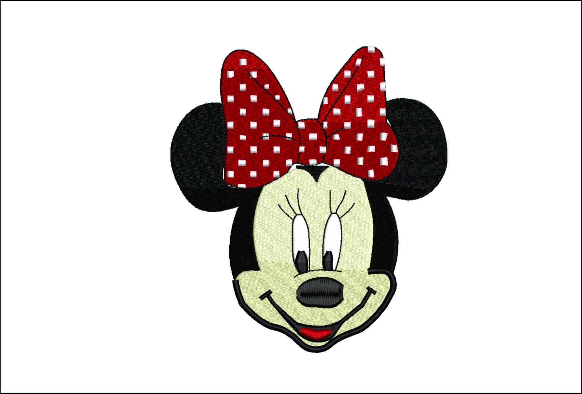 Minnie Head- Elegant embroidery design file - instant download