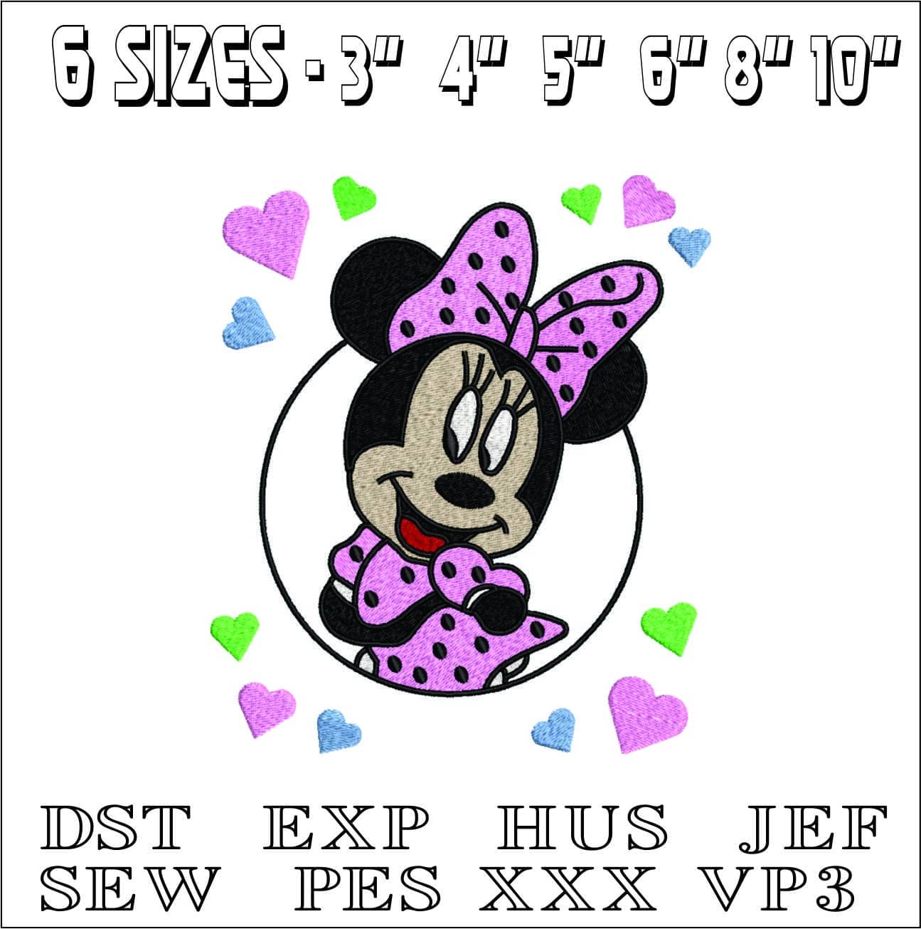 Minnie Mouse- Elegant embroidery design file - instant download — view 2