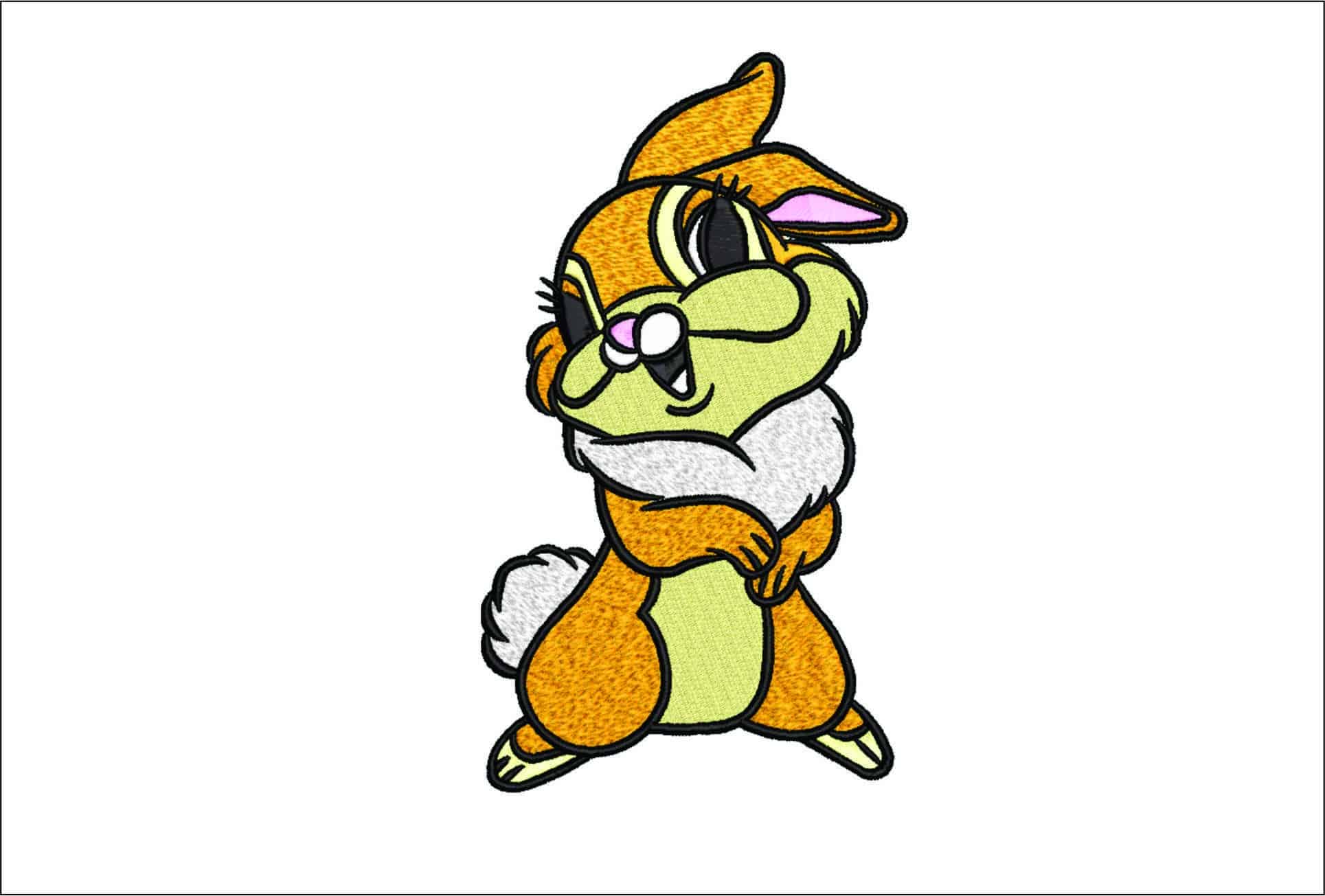 Miss Bunny Disney- Elegant embroidery design file - instant download