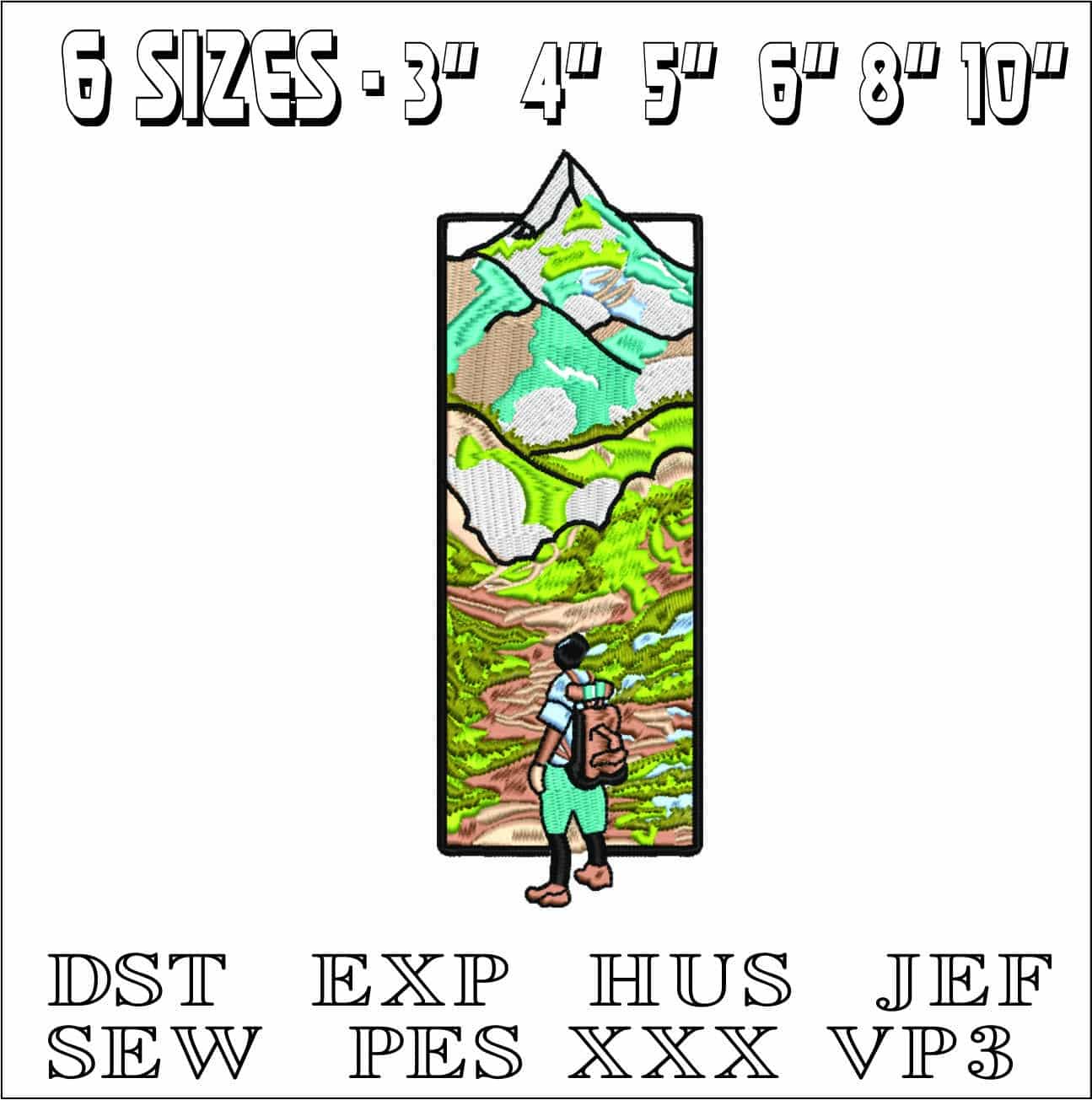 Mountain Scene- Elegant embroidery design file - instant download — view 2