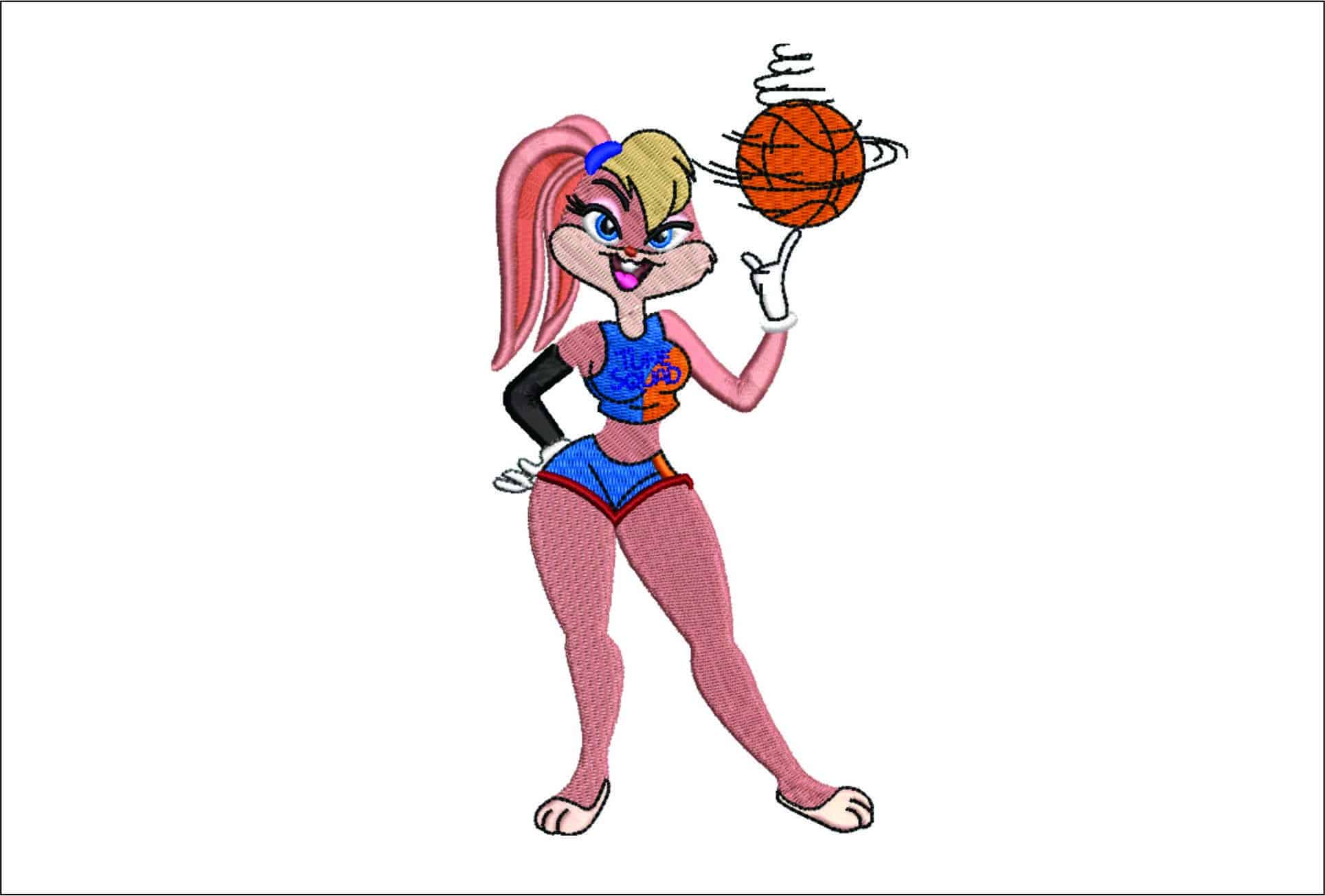 Ms Buggs Space Jam- Elegant embroidery design file - instant download