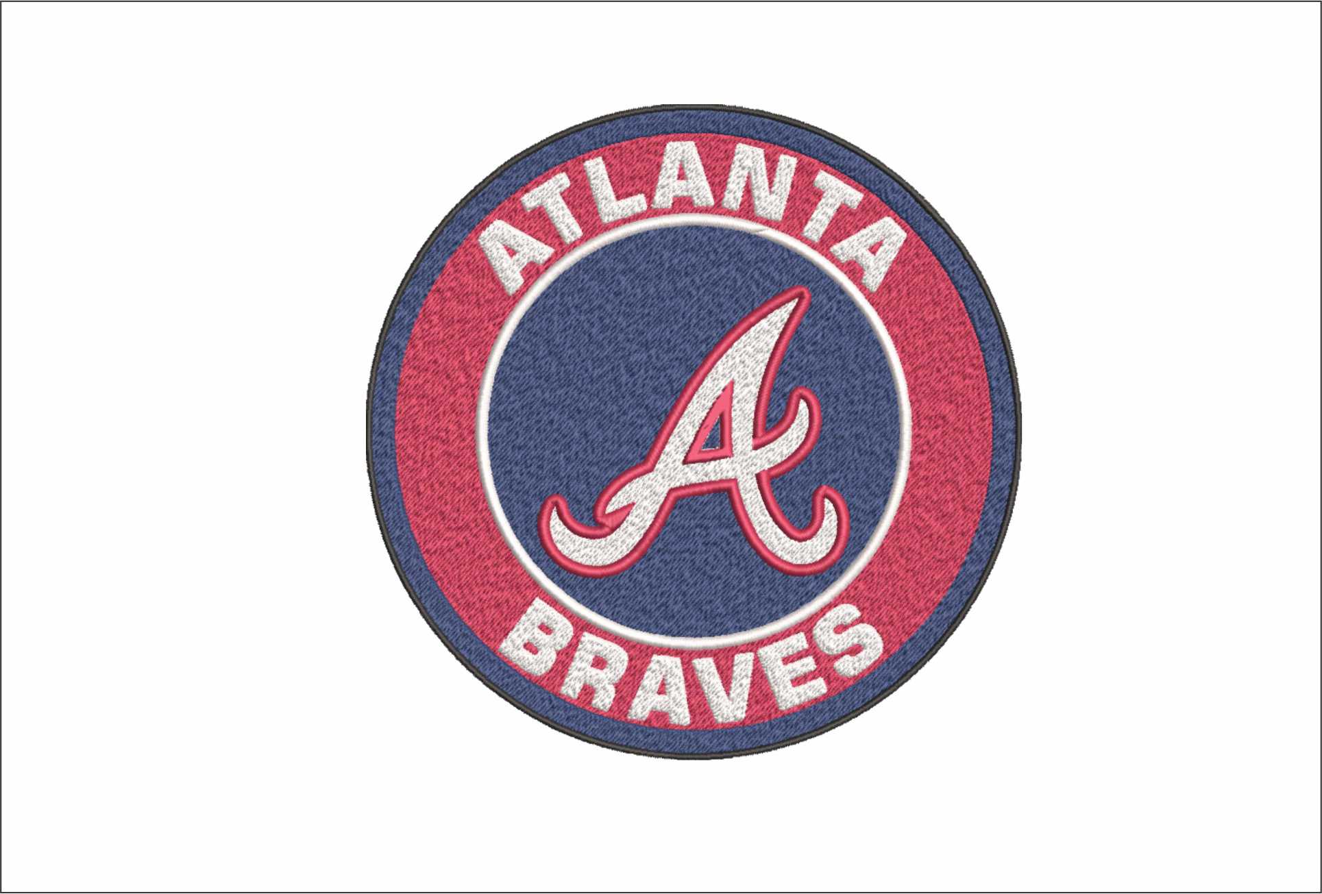 Atlanta Braves- Elegant embroidery design file - instant download