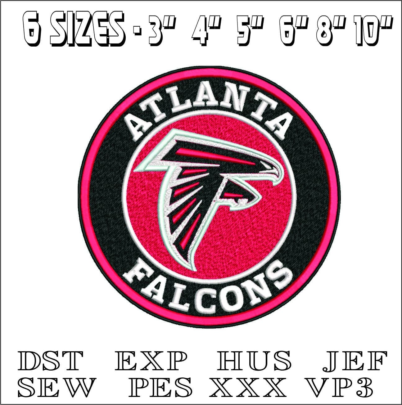 Atlanta Falcon- Elegant embroidery design file - instant download — view 2