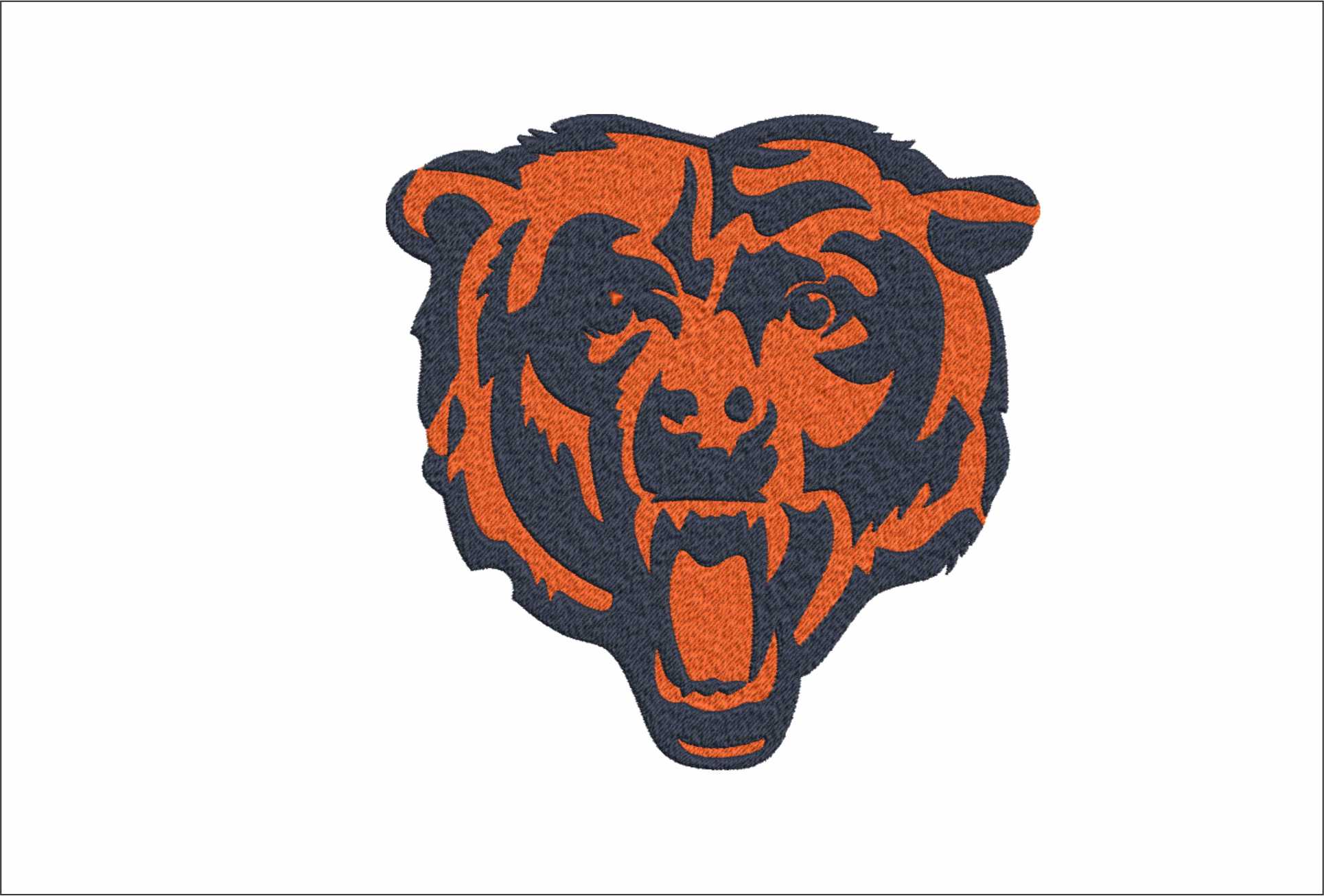 Chicago Bear- Elegant embroidery design file - instant download