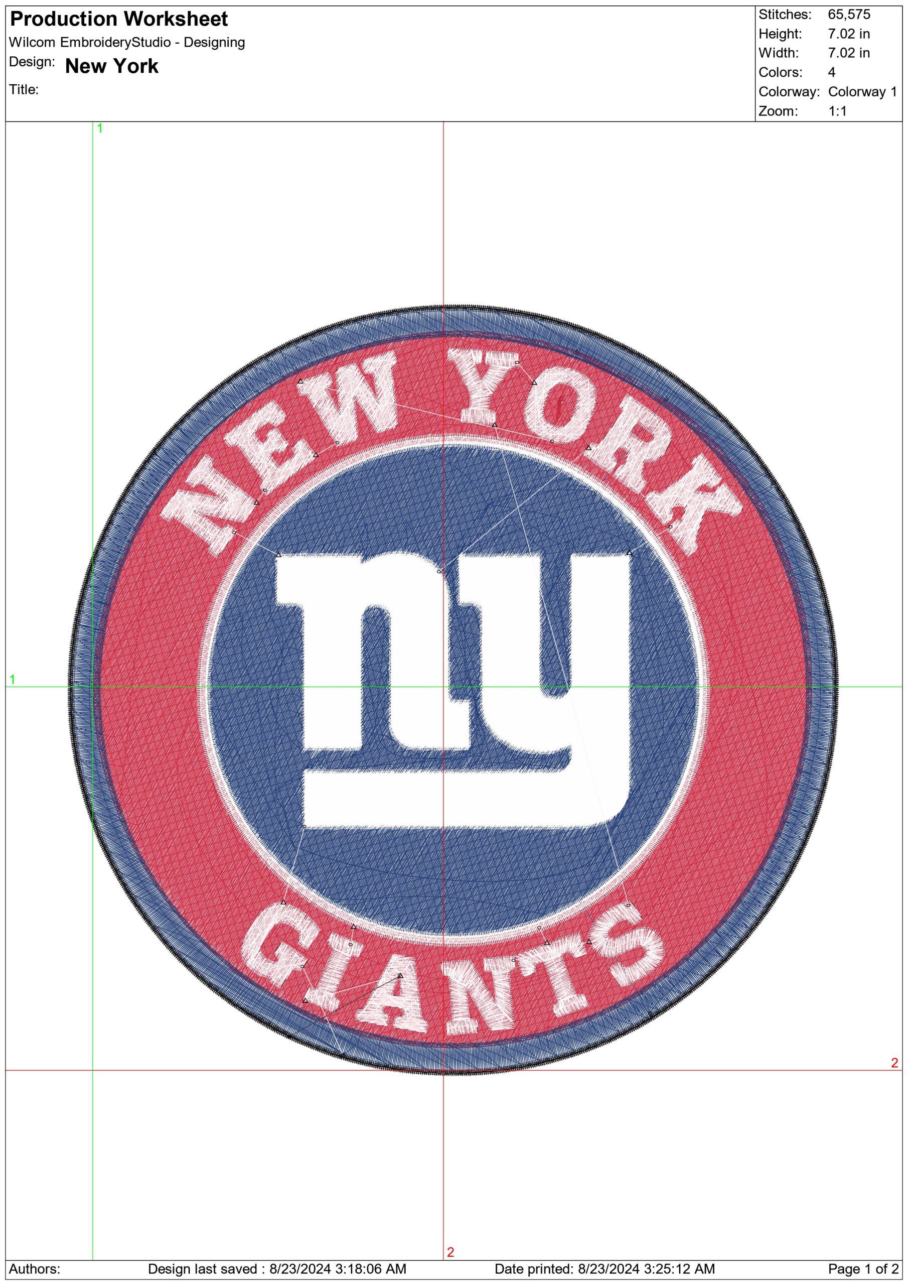 NFL New York- Elegant embroidery design file - instant download — view 3