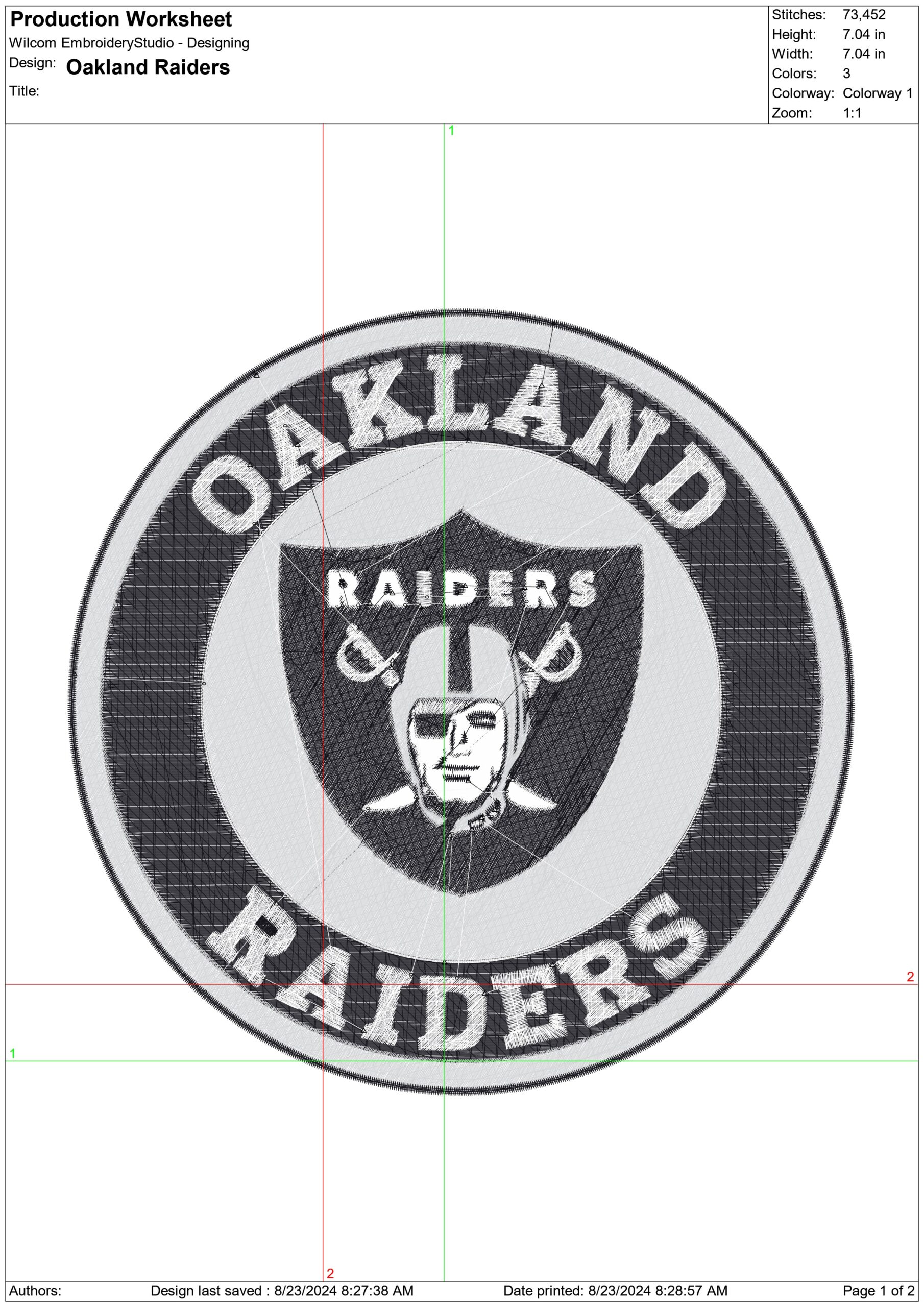 NFL Raiders- Elegant embroidery design file - instant download — view 3