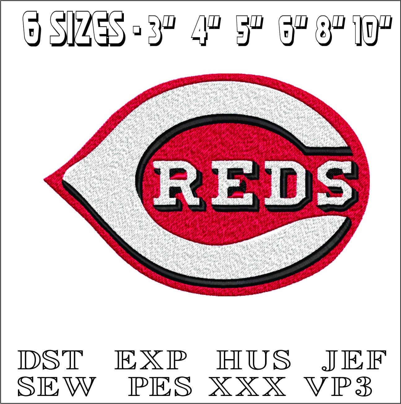 NFL Reds- Elegant embroidery design file - instant download — view 2