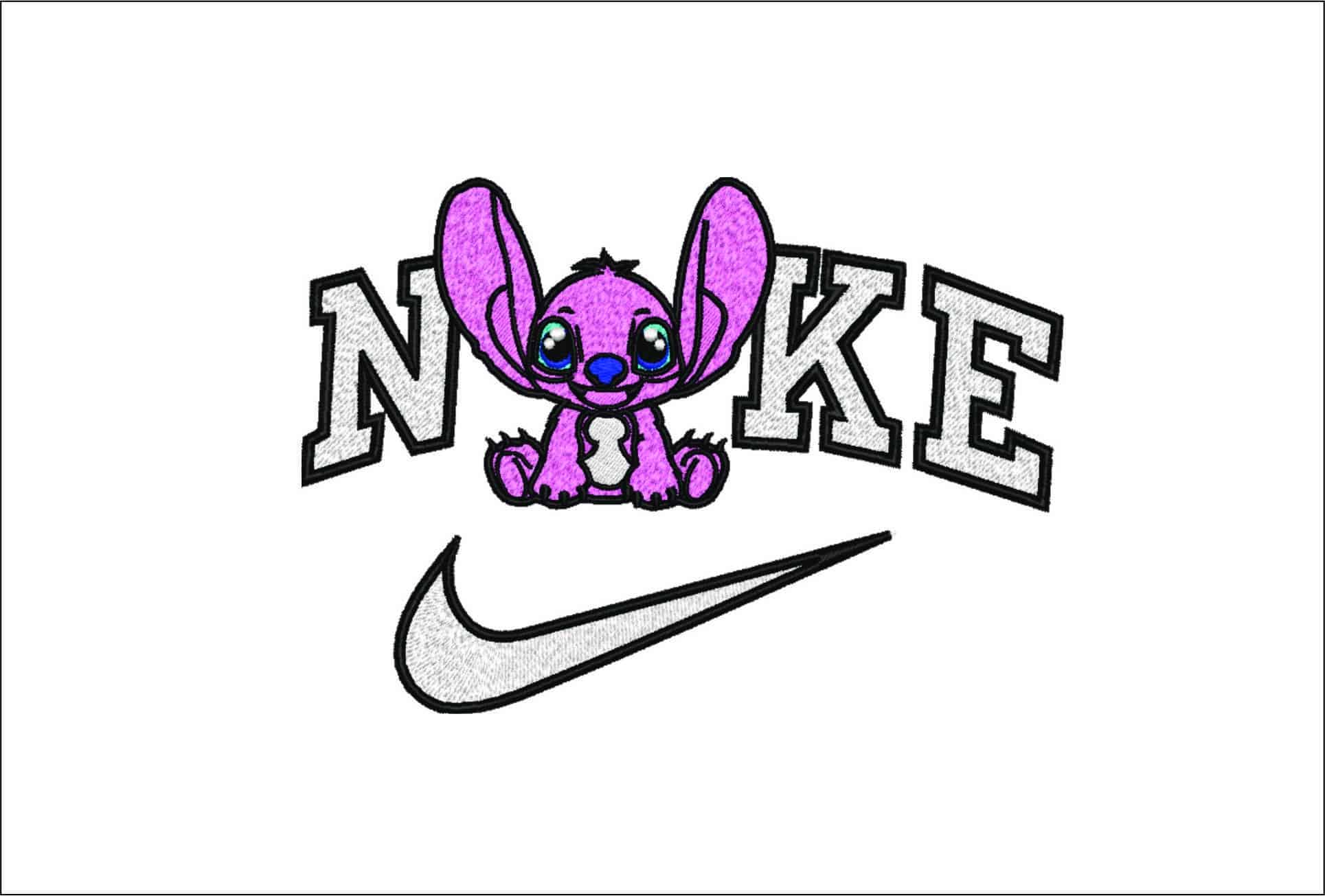Nike Angel - Lilo and Stitch- Elegant embroidery design file - instant download