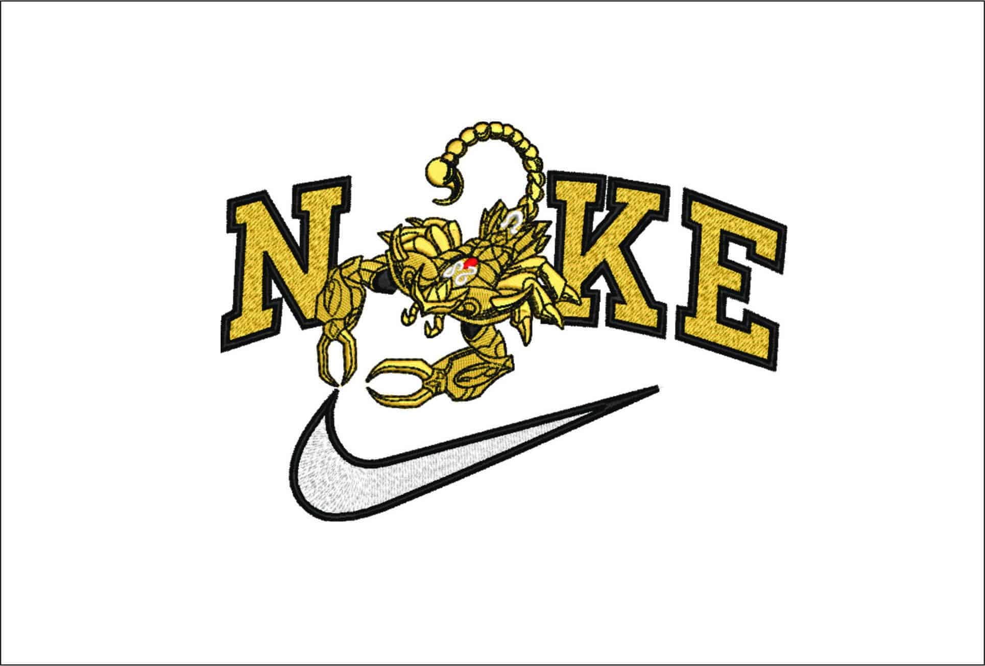 Nike Armoured Scorpion Anime- Elegant embroidery design file - instant download