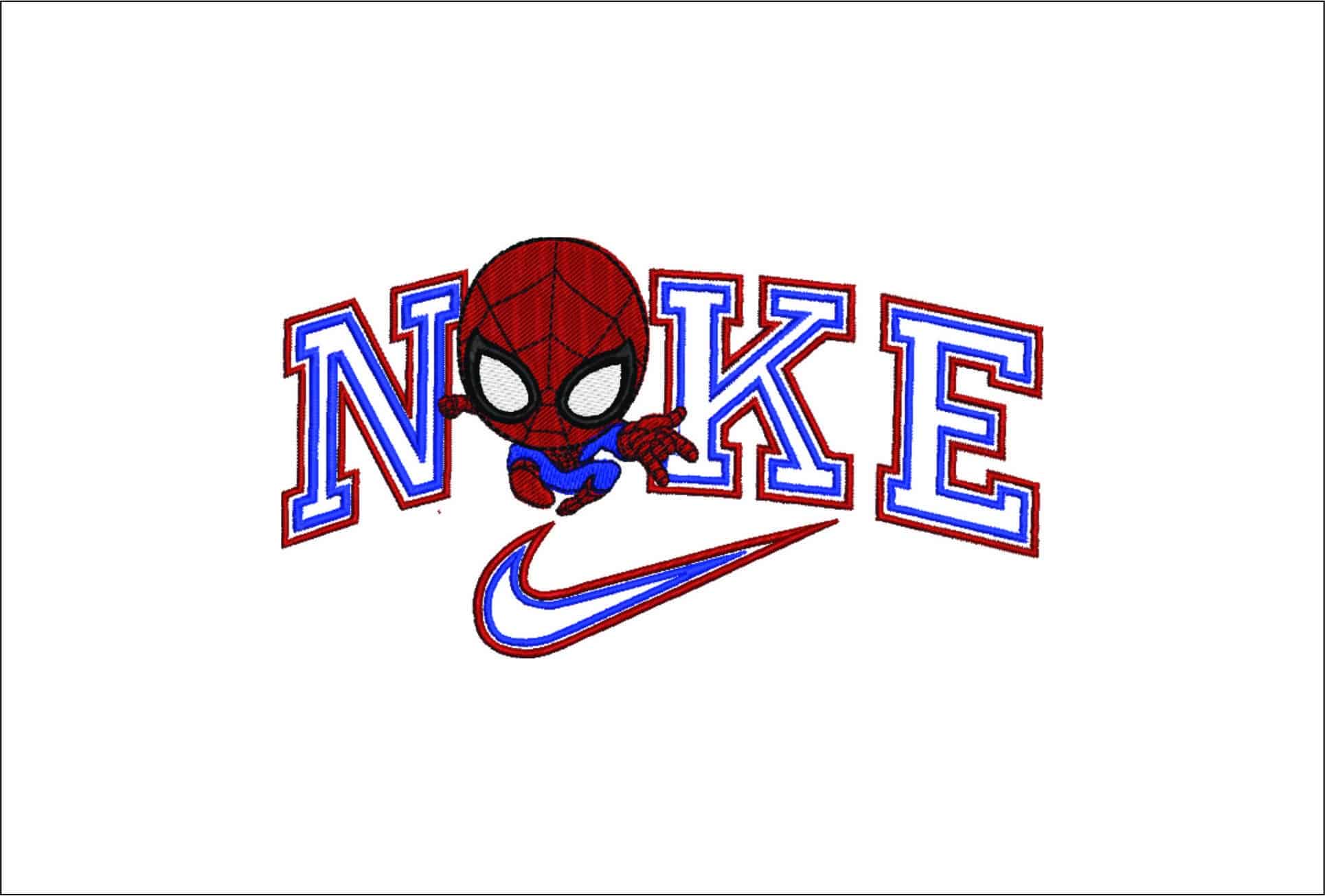 Nike Baby Spiderman- Elegant embroidery design file - instant download