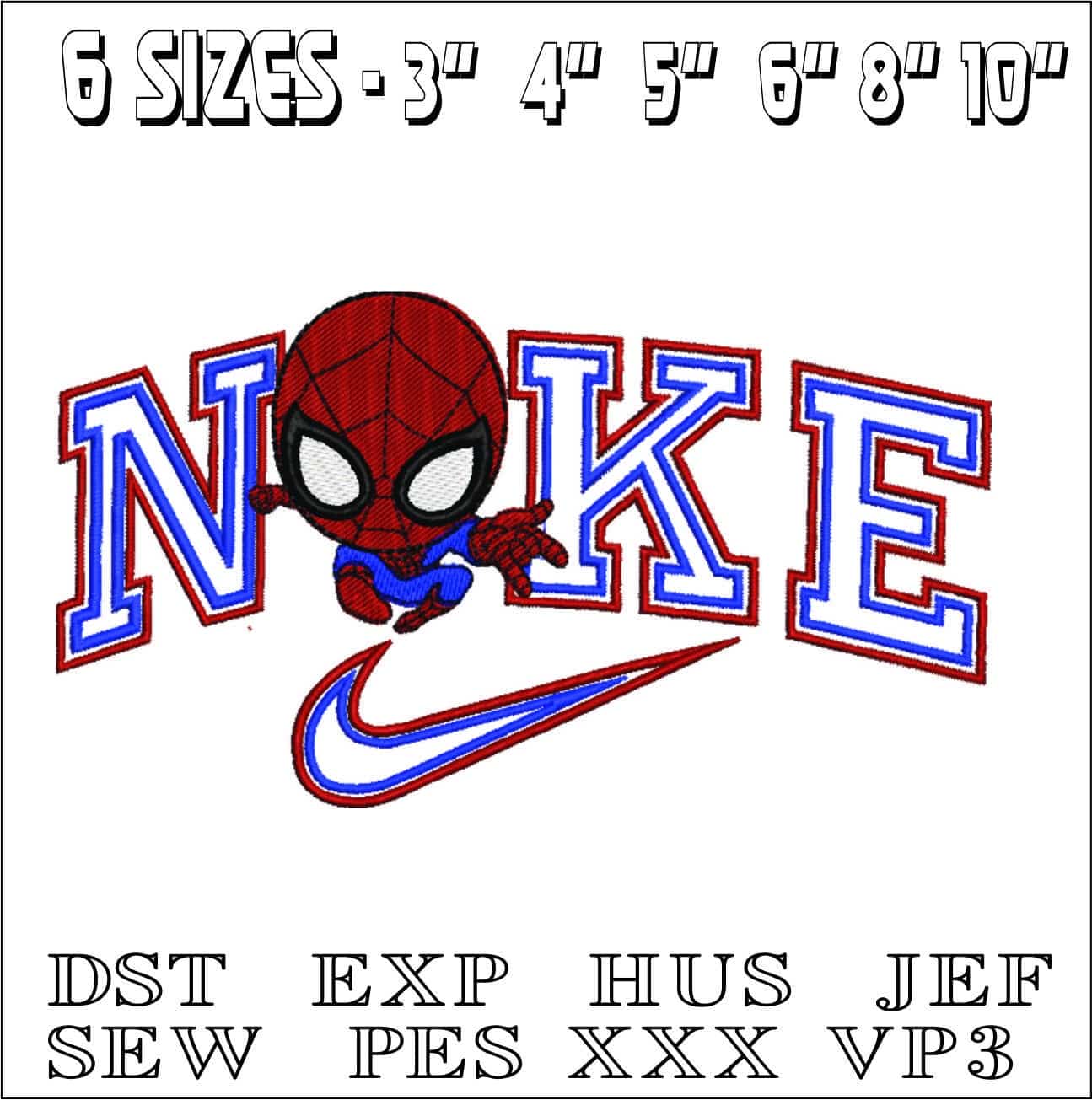 Nike Baby Spiderman- Elegant embroidery design file - instant download — view 2