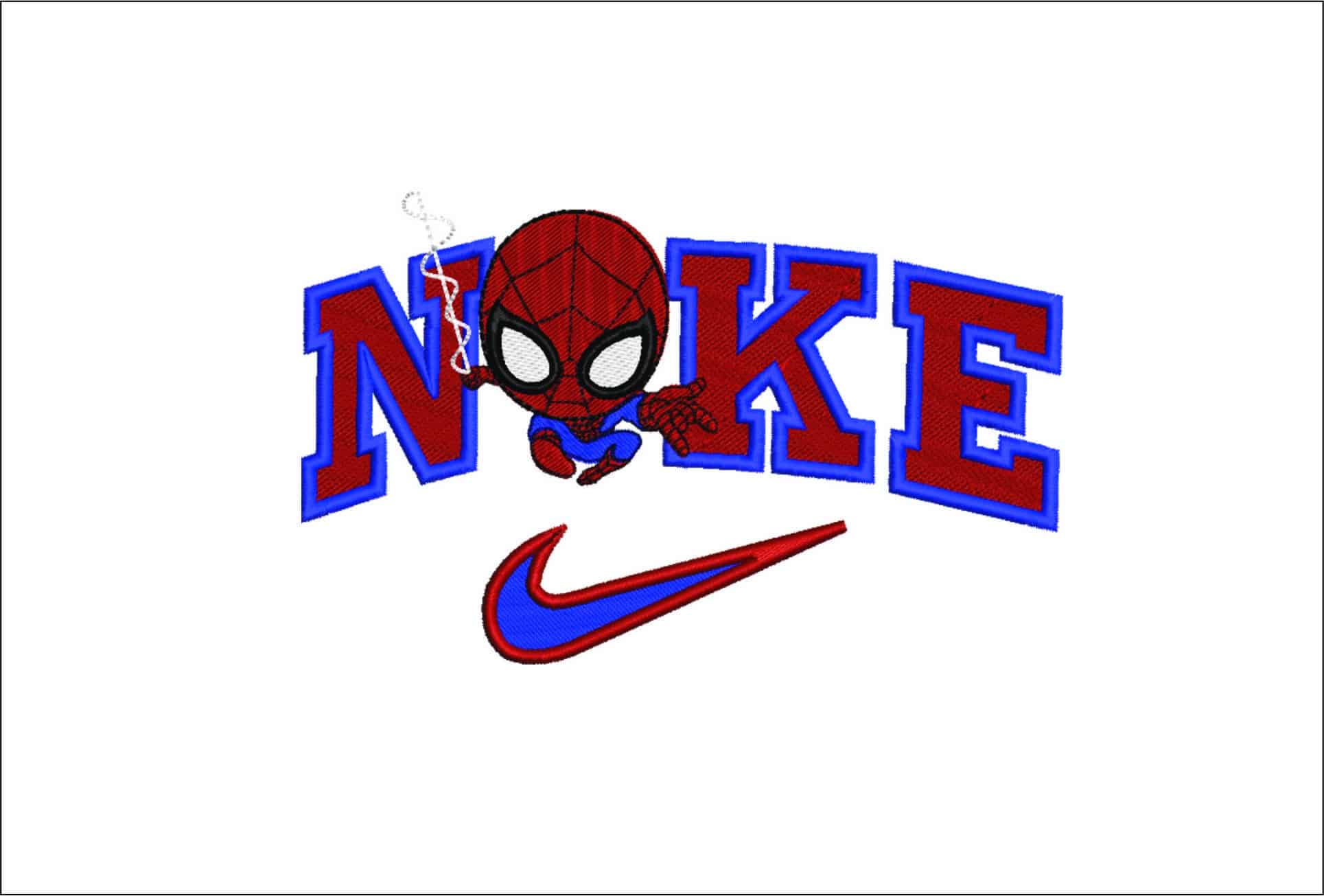 Nike Baby Spiderman Swinging- Elegant embroidery design file - instant download