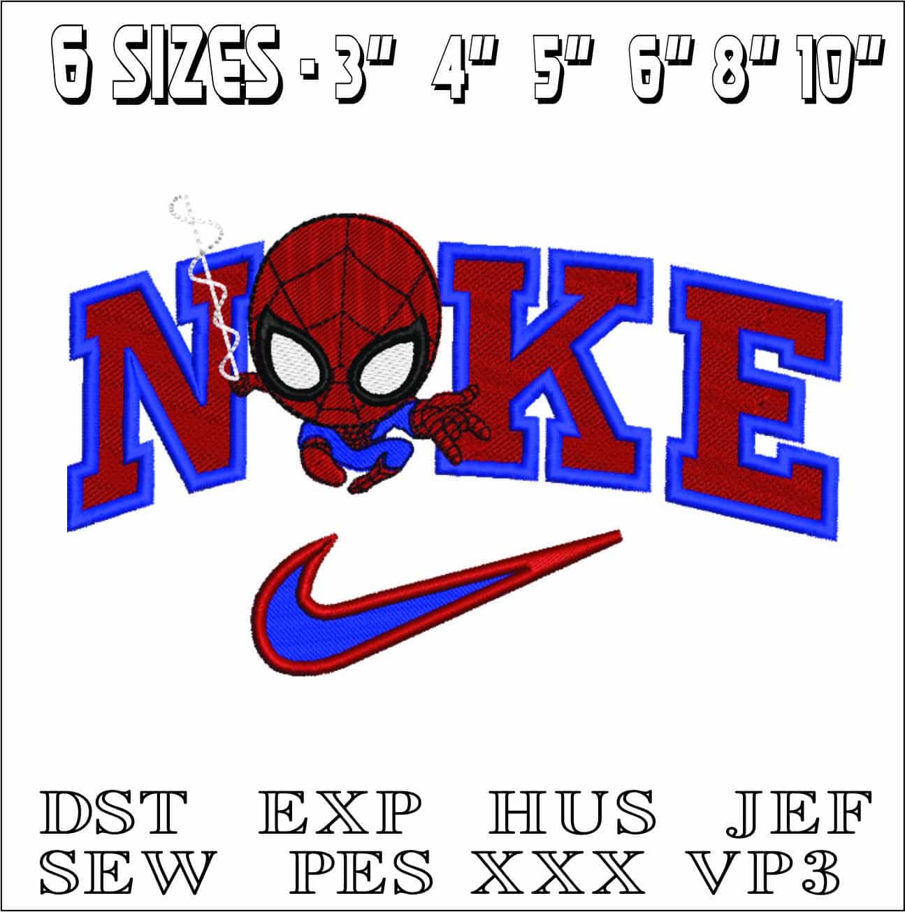 Nike Baby Spiderman Swinging- Elegant embroidery design file - instant download — view 2