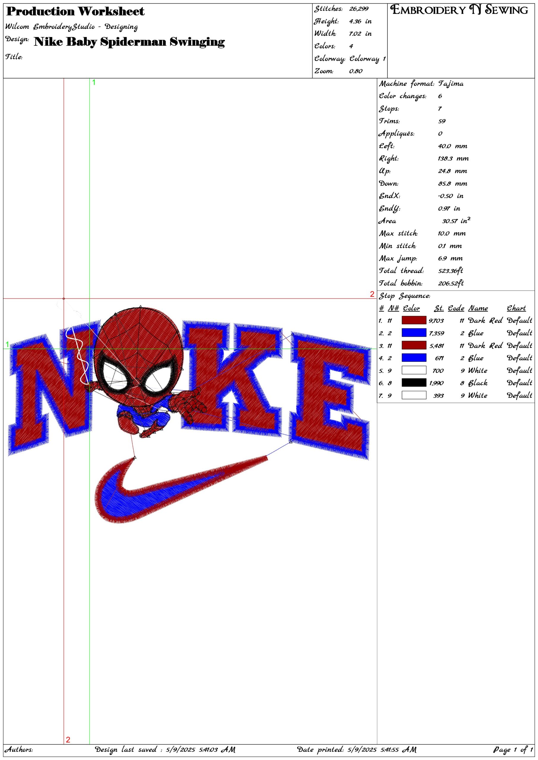 Nike Baby Spiderman Swinging- Elegant embroidery design file - instant download — view 3