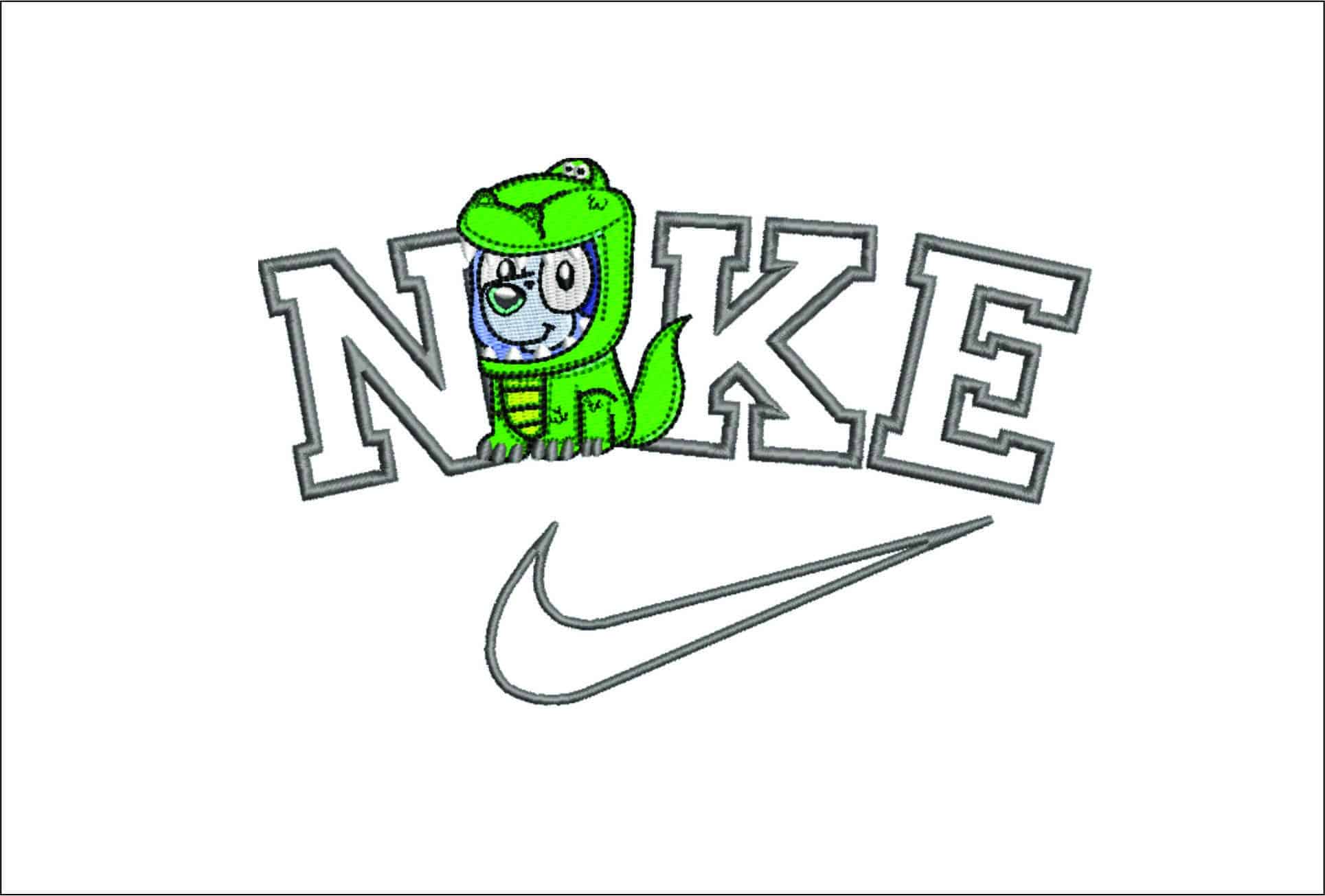 Nike Bluey Story- Elegant embroidery design file - instant download