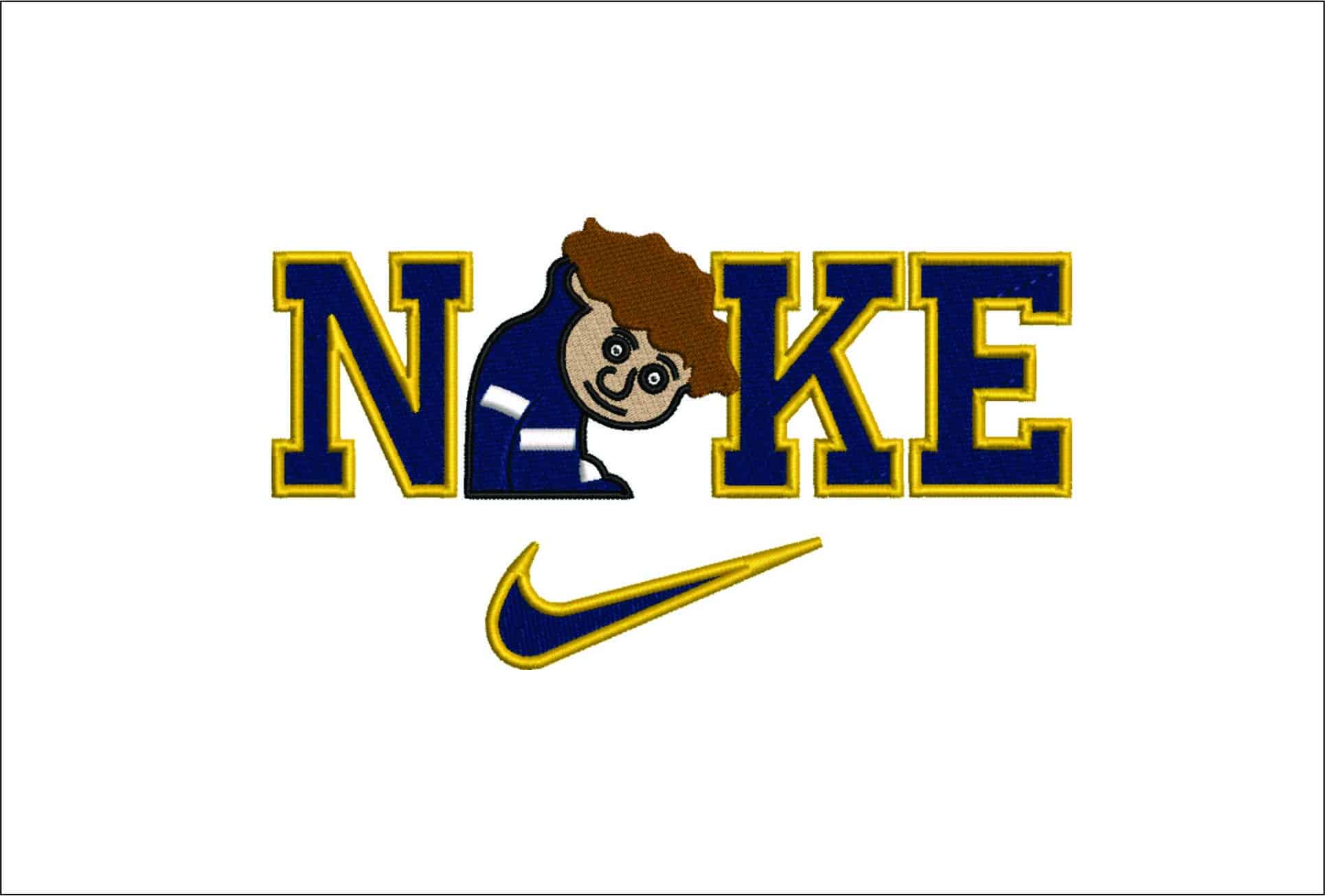Nike boy- Elegant embroidery design file - instant download