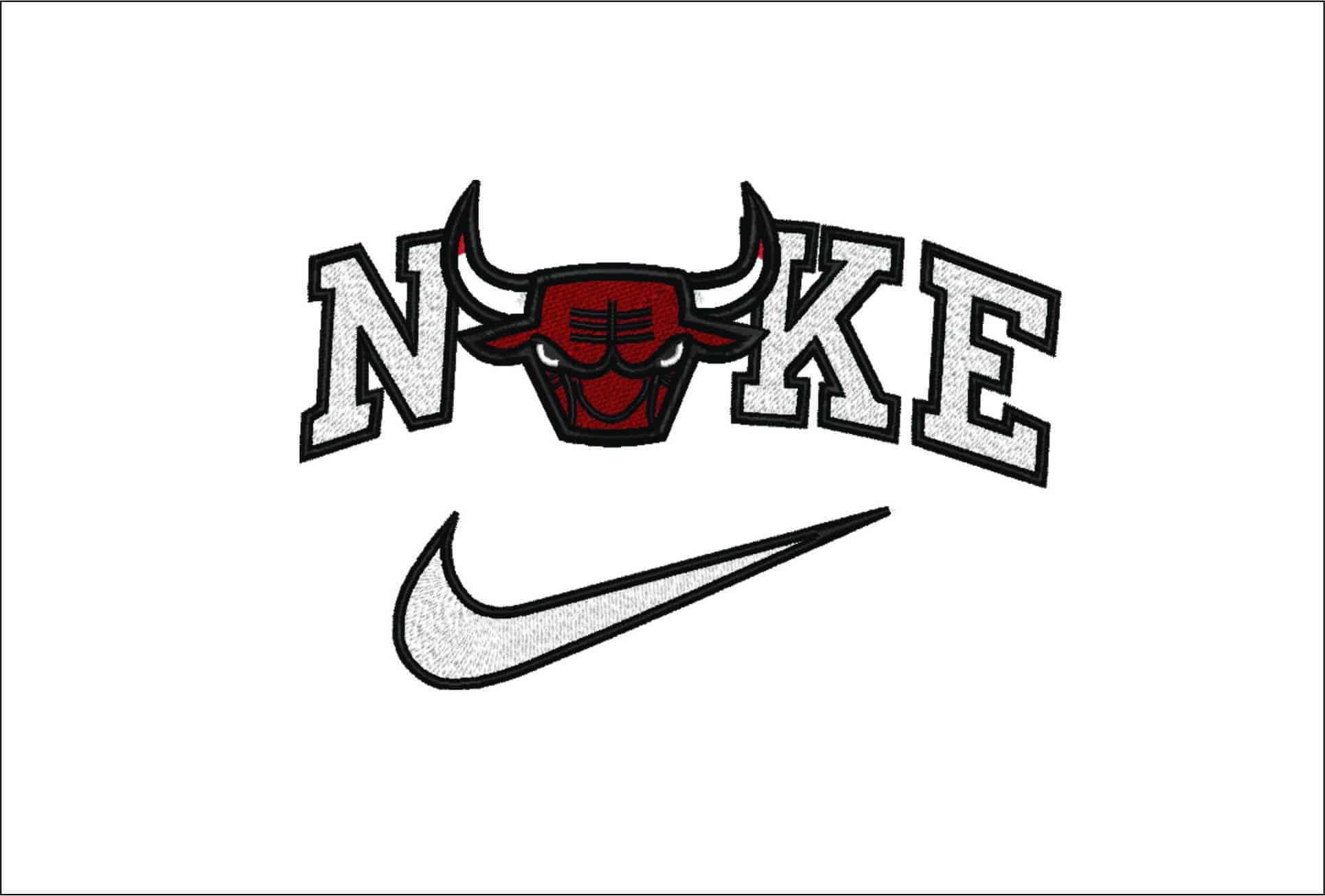 Nike Bulls Eyes and Horns- Elegant embroidery design file - instant download