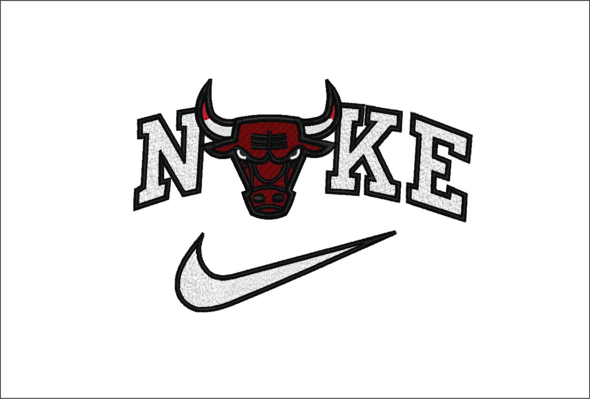 Nike Bulls Face Original- Elegant embroidery design file - instant download