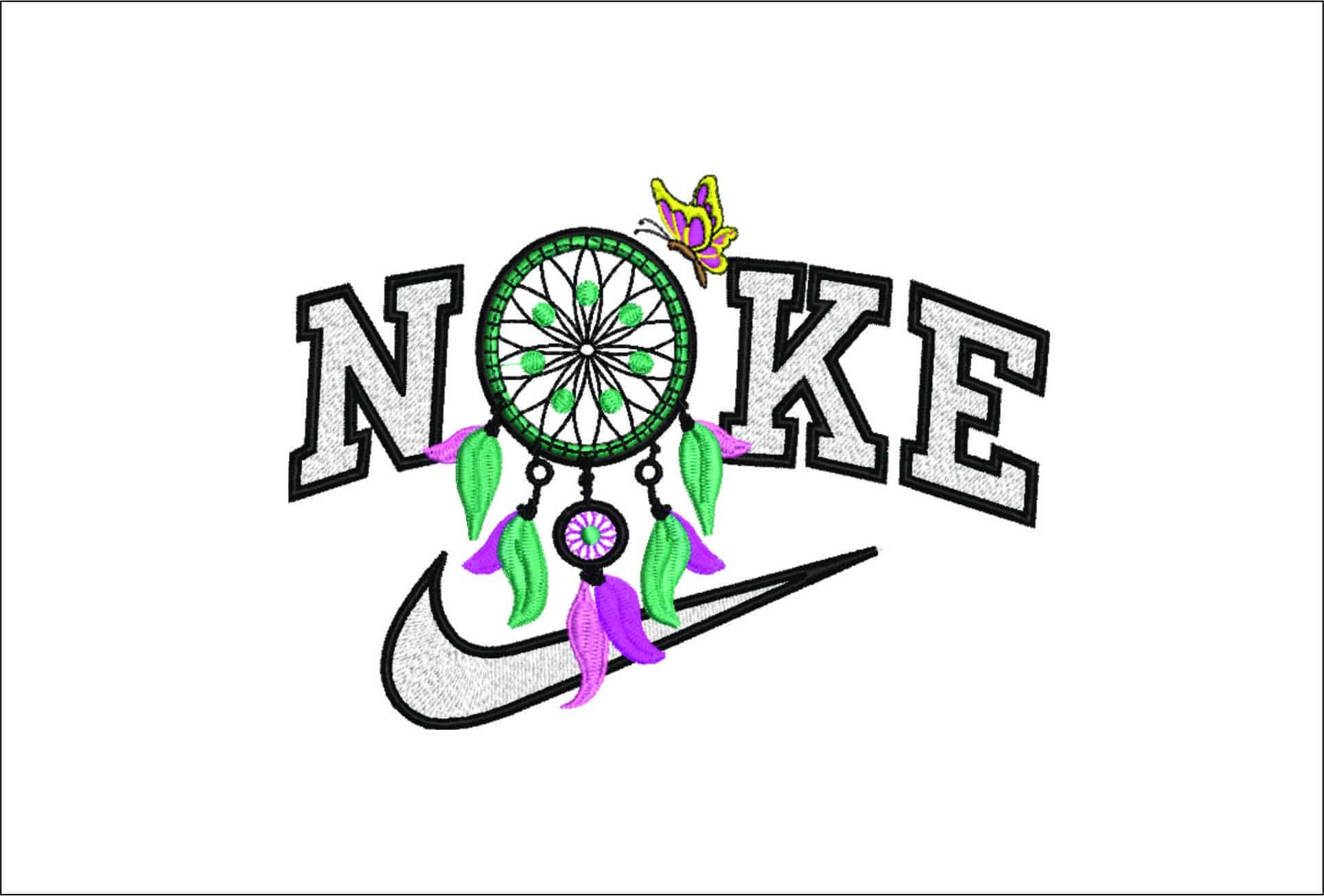 Nike Dream Catcher- Elegant embroidery design file - instant download