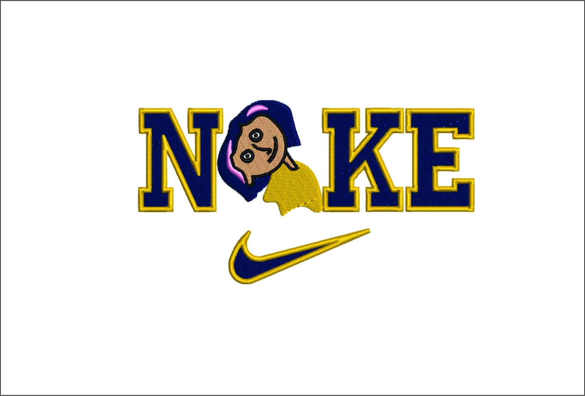Nike Girl- Elegant embroidery design file - instant download