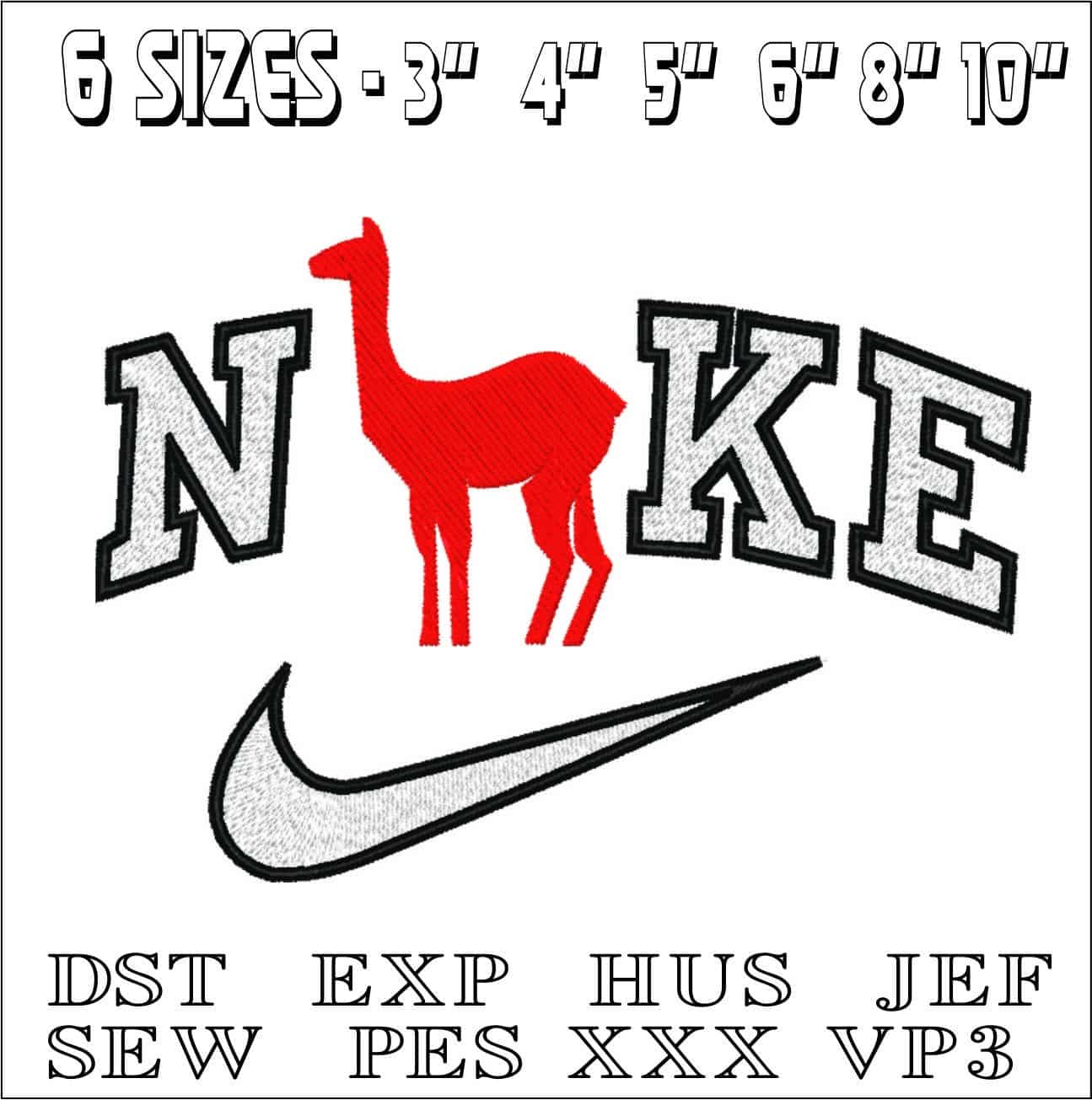 Nike Lamar- Elegant embroidery design file - instant download — view 2