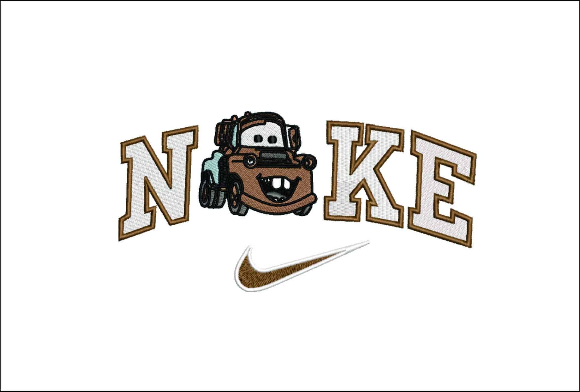 Nike Mater Cars- Elegant embroidery design file - instant download