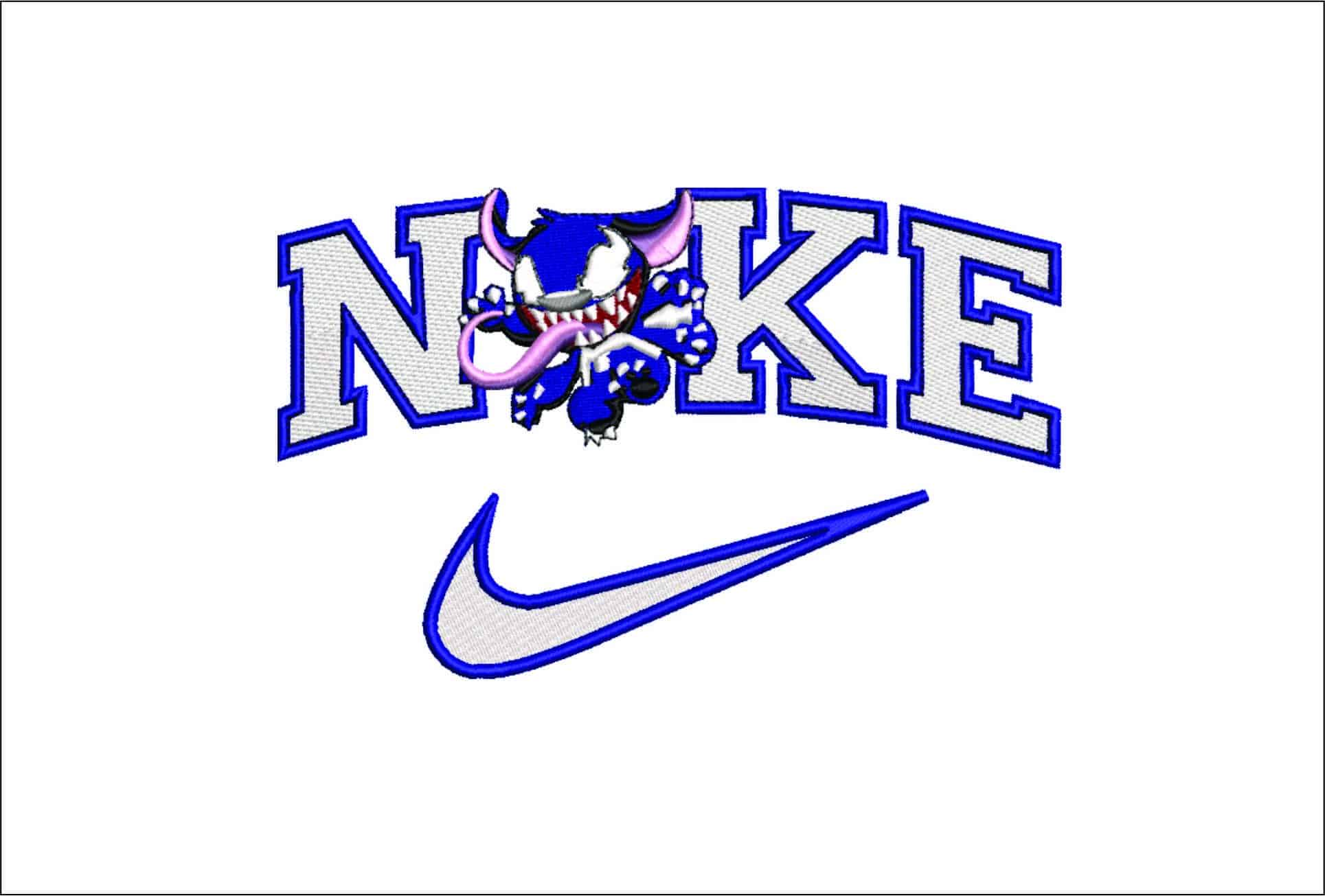 Nike Pyscho Stitch- Elegant embroidery design file - instant download