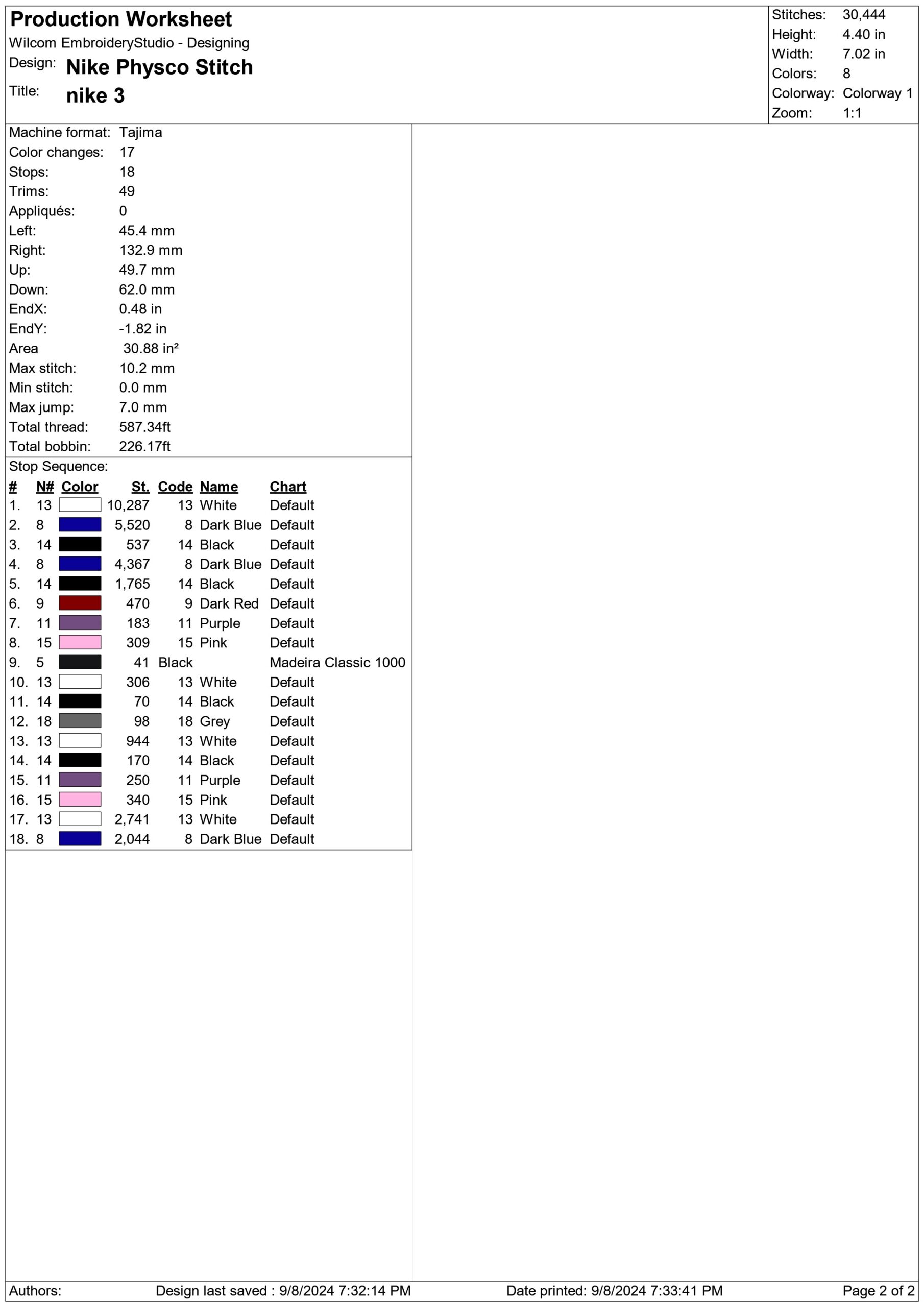 Nike Pyscho Stitch- Elegant embroidery design file - instant download — view 4