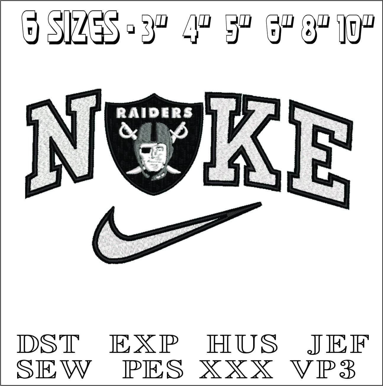 Nike Raiders- Elegant embroidery design file - instant download — view 2
