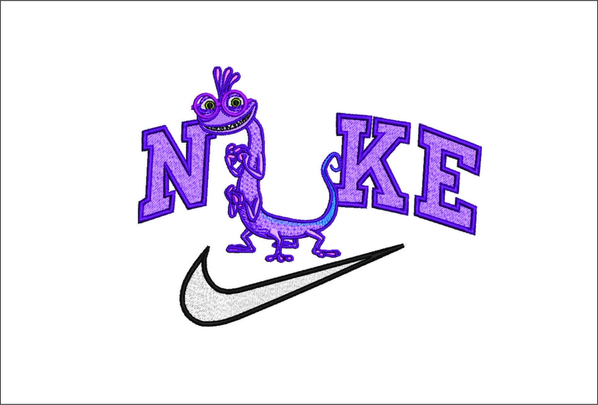 Nike Randal Boggs - Monster Inc- Elegant embroidery design file - instant download