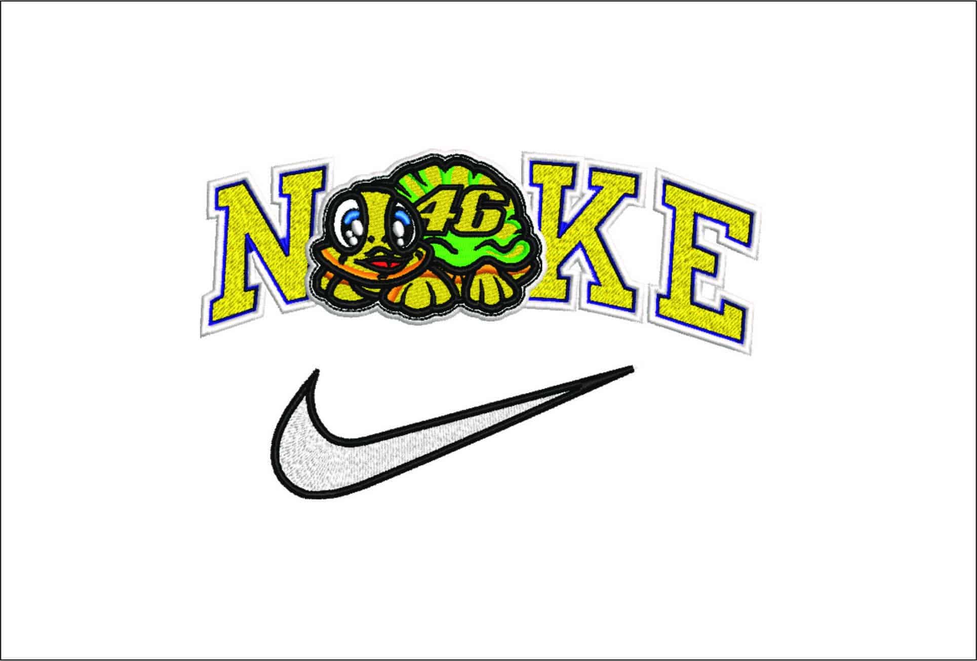 Nike Rossi 46 Tortoise- Elegant embroidery design file - instant download