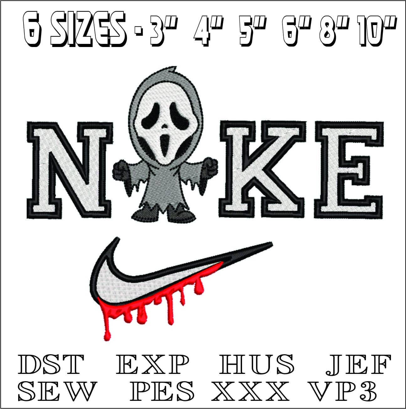 Nike Scream Young- Elegant embroidery design file - instant download — view 2