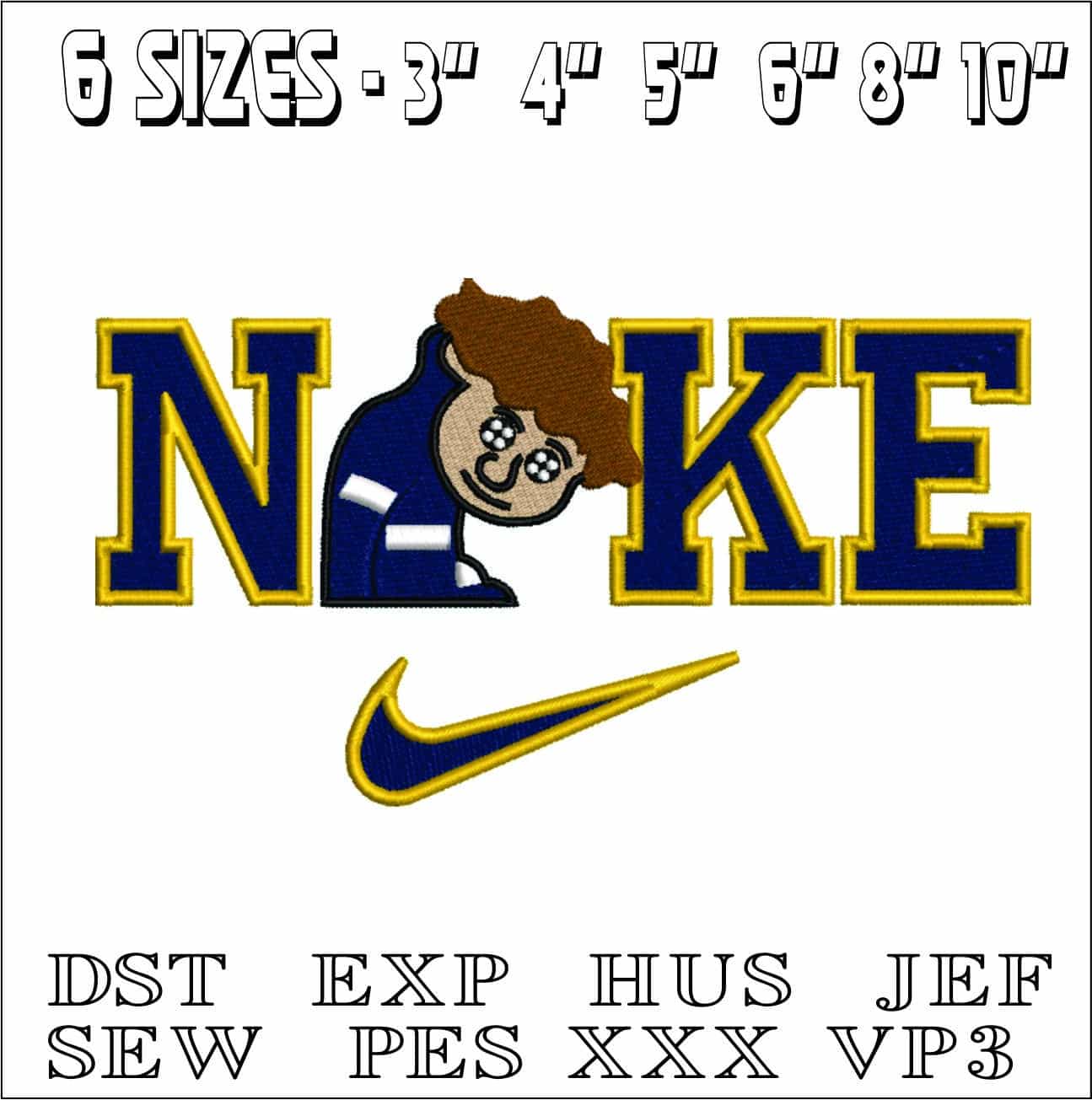 Nike Soccer Boys- Elegant embroidery design file - instant download — view 2